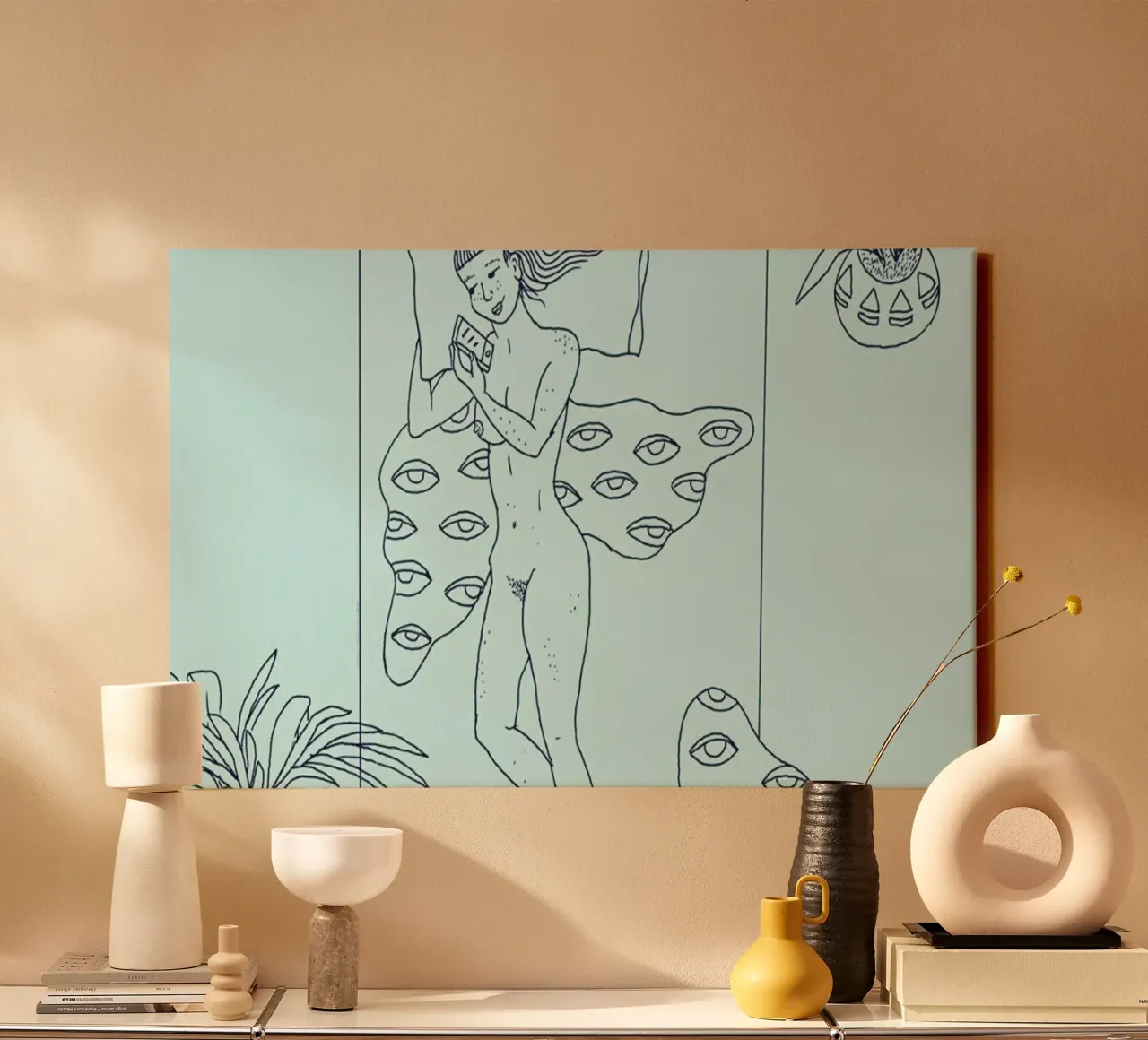 Sundays 2 canvas by Daniela Roessler