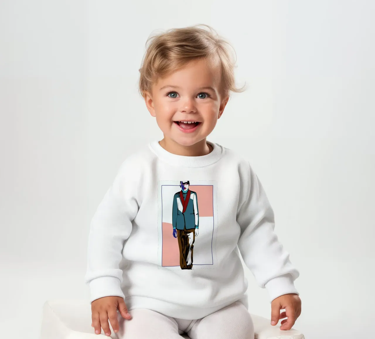 Man 3 baby sweatshirt van Marcell Naubert