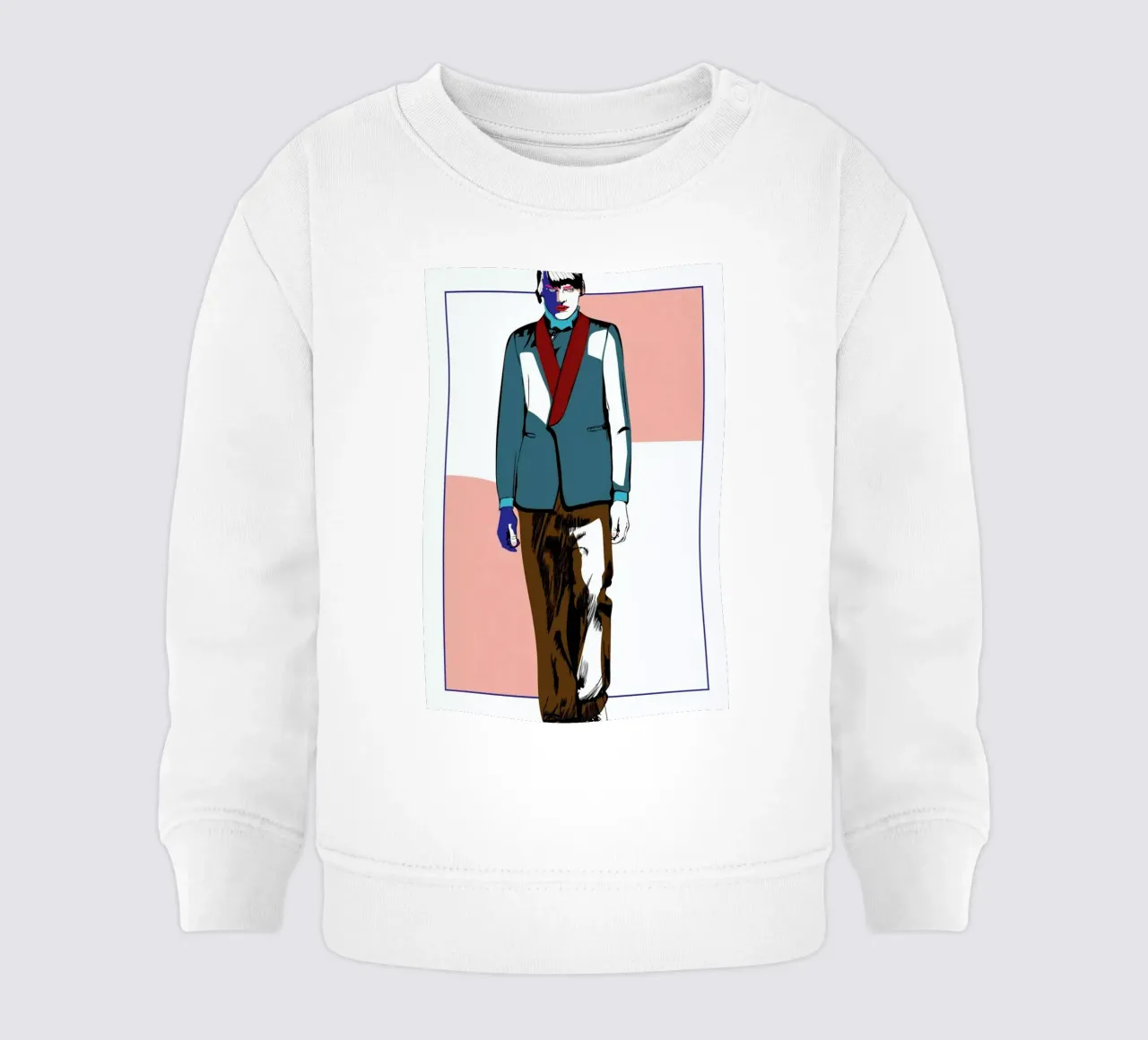 Man 3 baby sweatshirt van Marcell Naubert