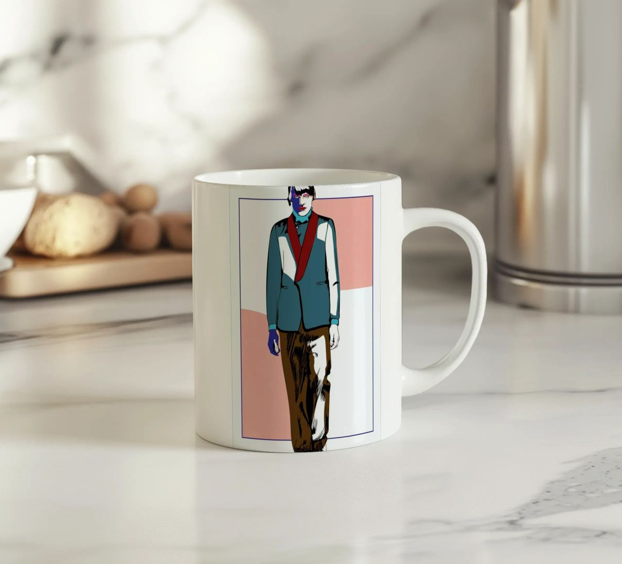 Man 3 tazza in ceramica da Marcell Naubert