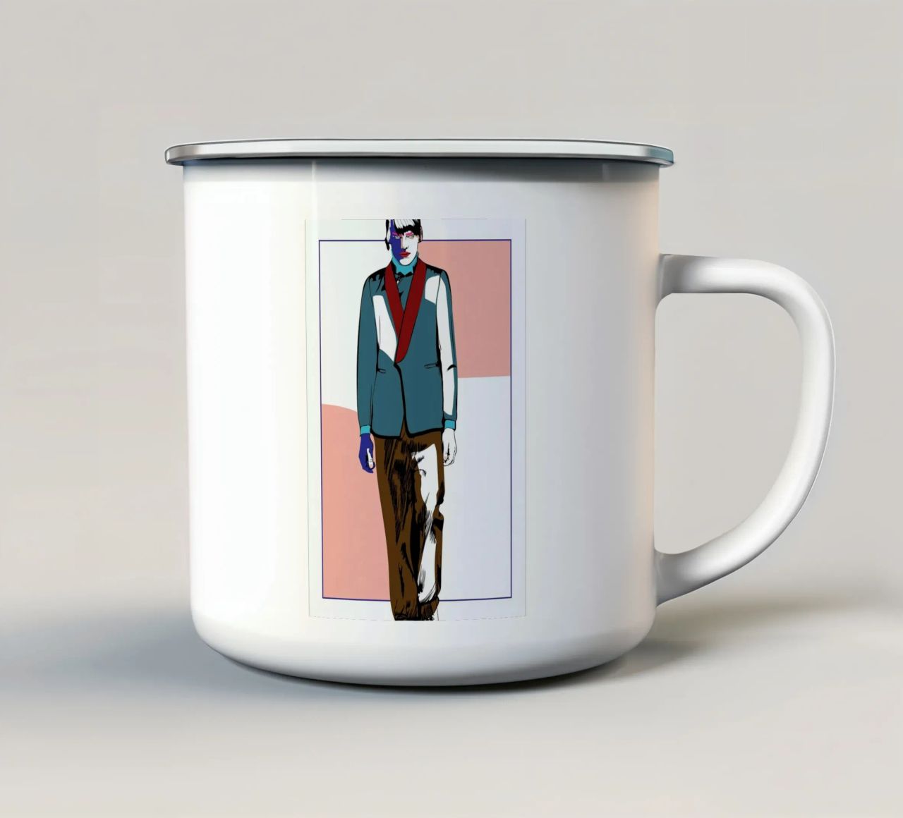 Man 3 tazza in smalto da Marcell Naubert