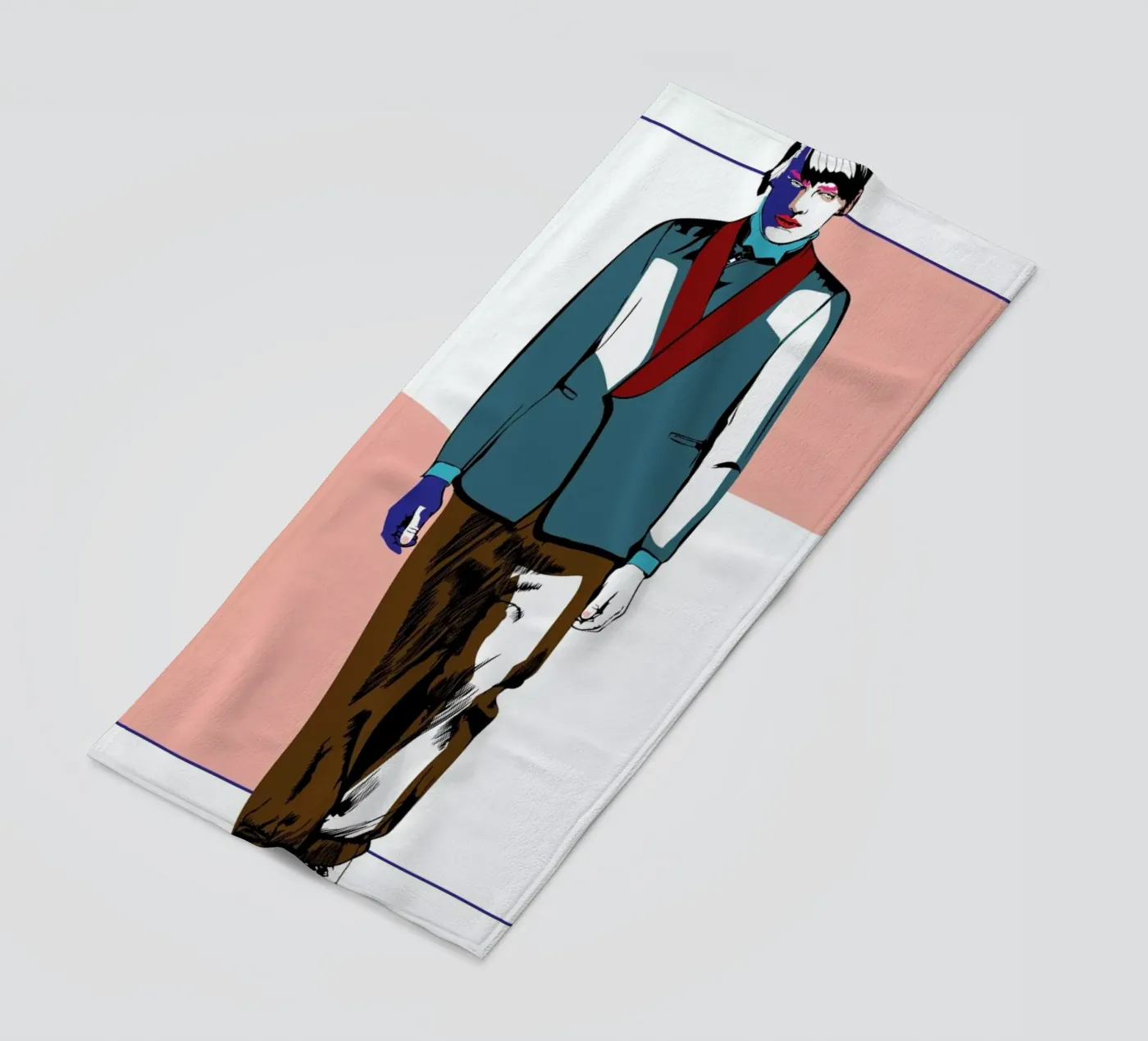 Man 3 strandhanddoek van Marcell Naubert