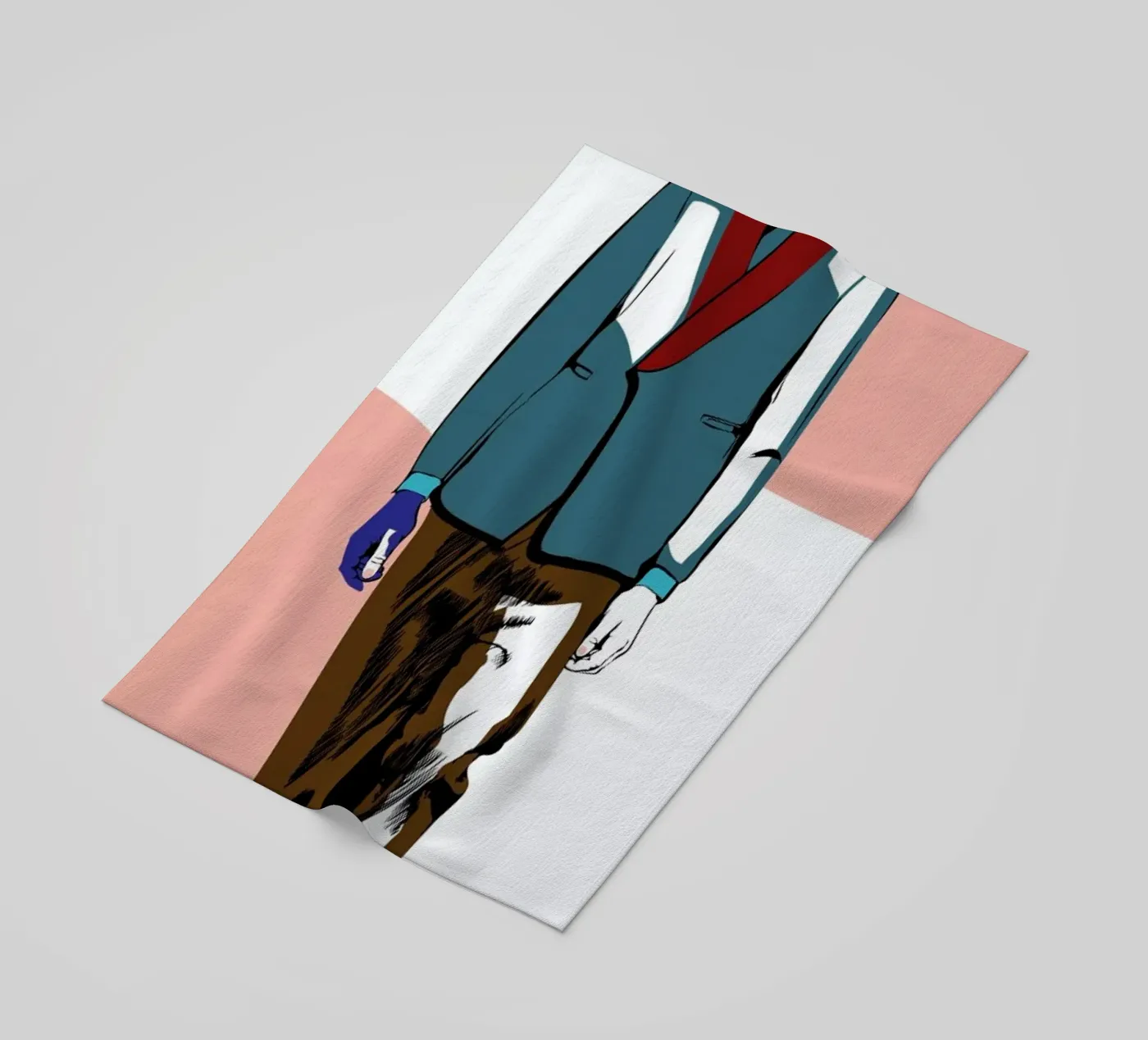 Man 3 strandhanddoek van Marcell Naubert