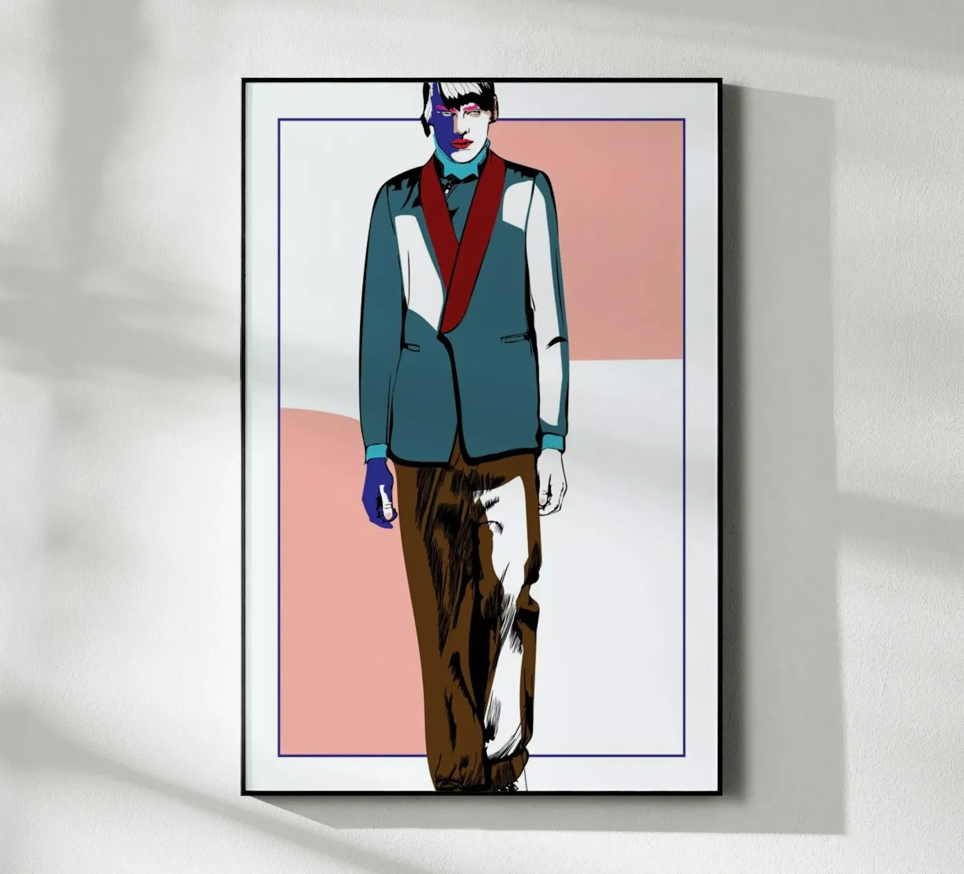 Man 3 acryl van Marcell Naubert