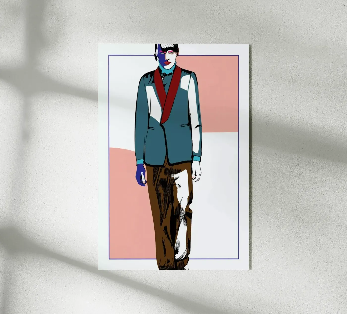 Man 3 acryl van Marcell Naubert