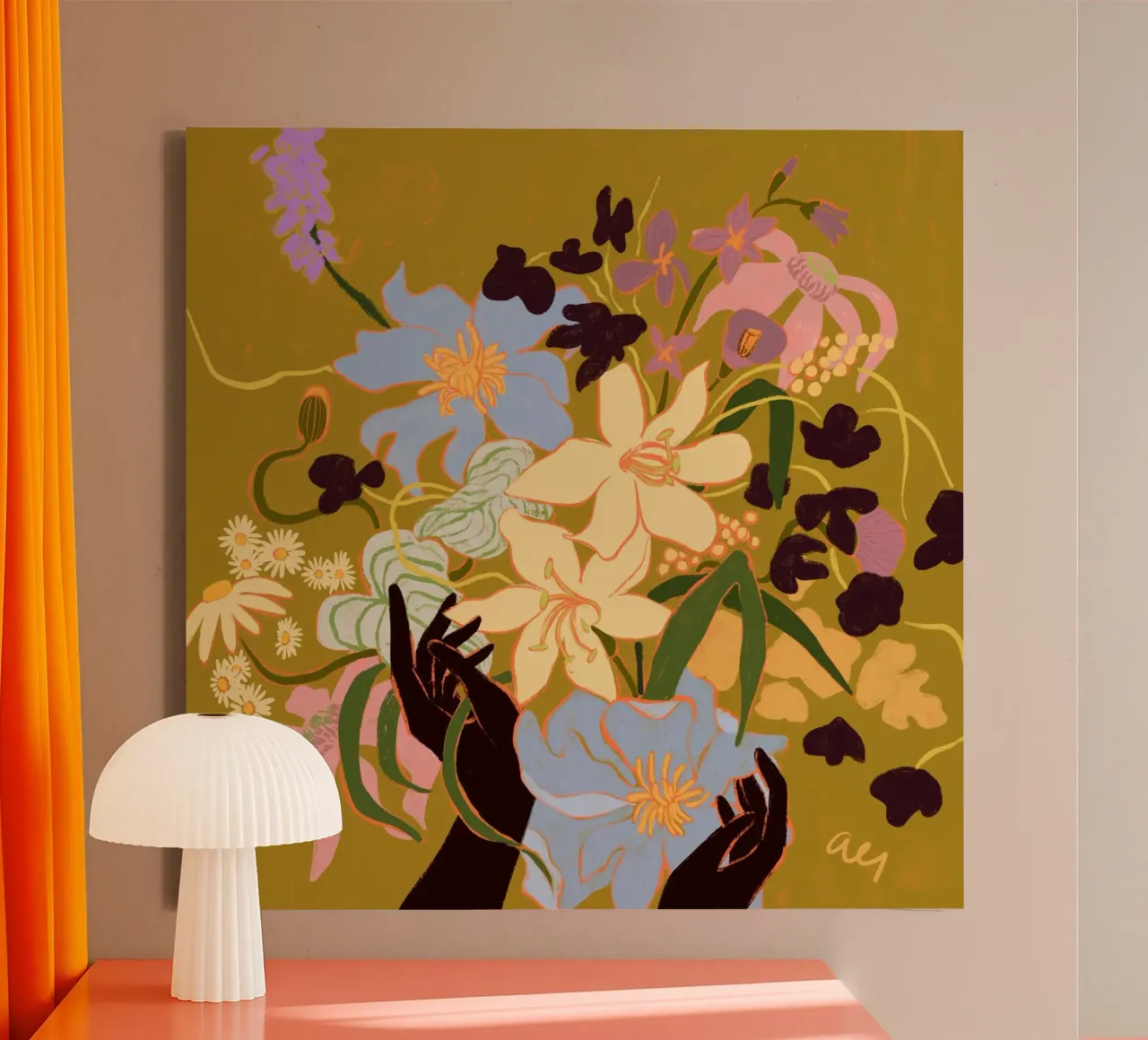 A Touch of Nature canvas met Baklijst van Arty Guava
