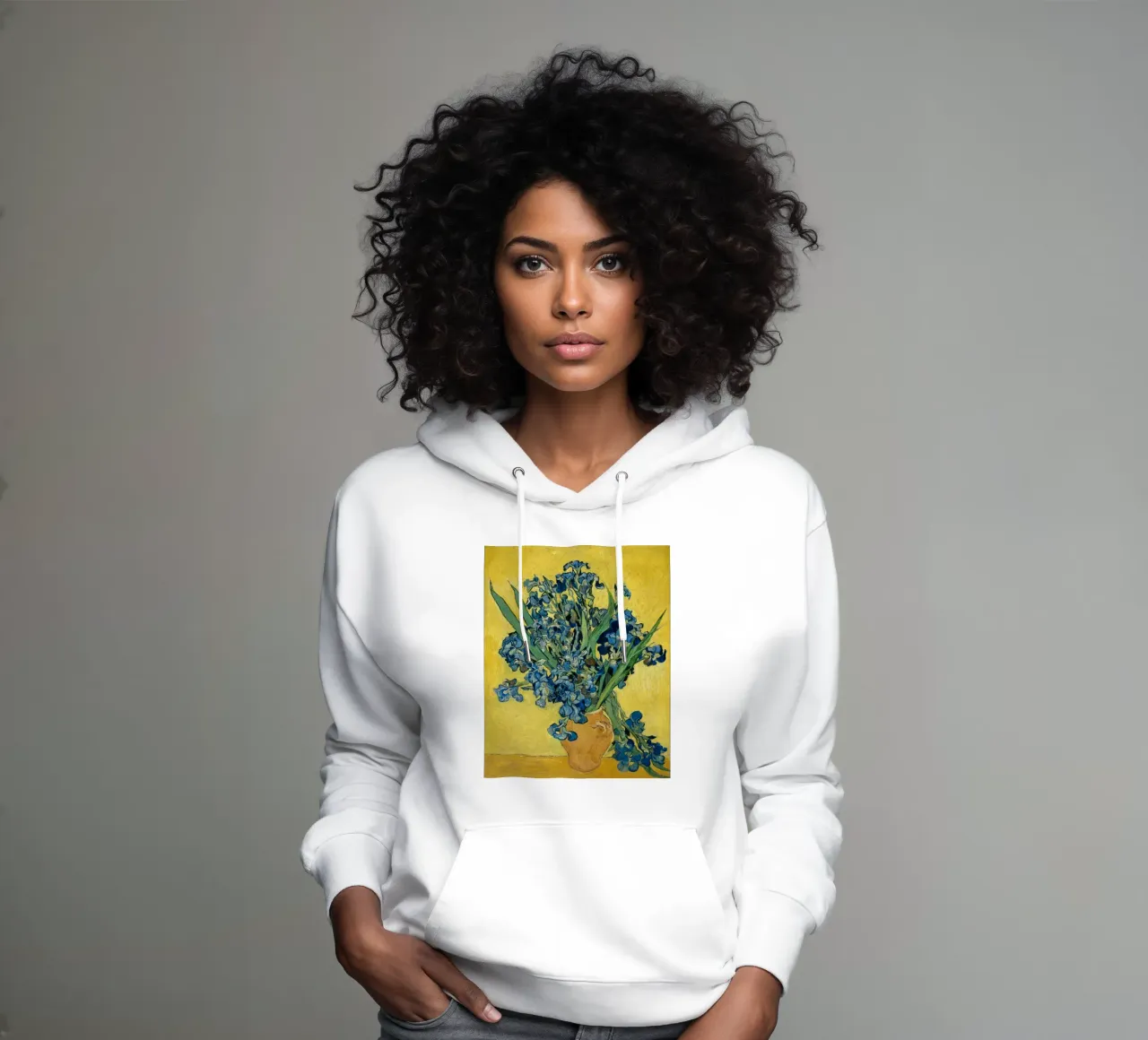 Vincent van Gogh - Iris felpa con cappuccio da Timeless Artworks