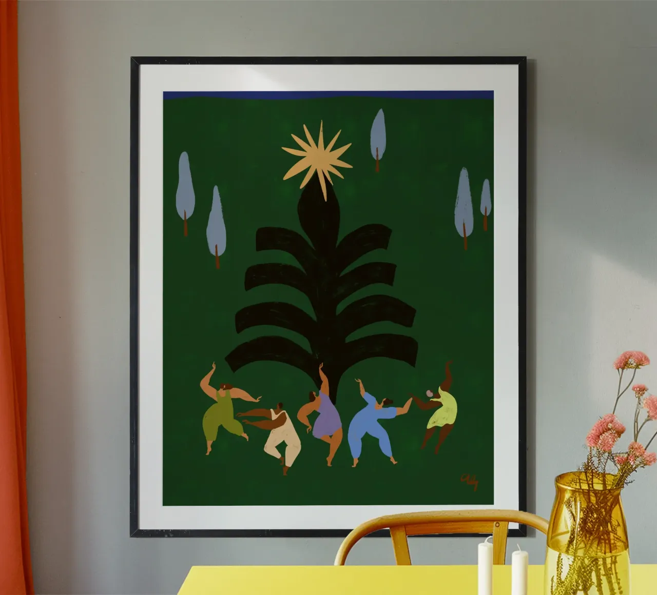 Baldoria natalizia poster con telaio in plastica da Arty Guava