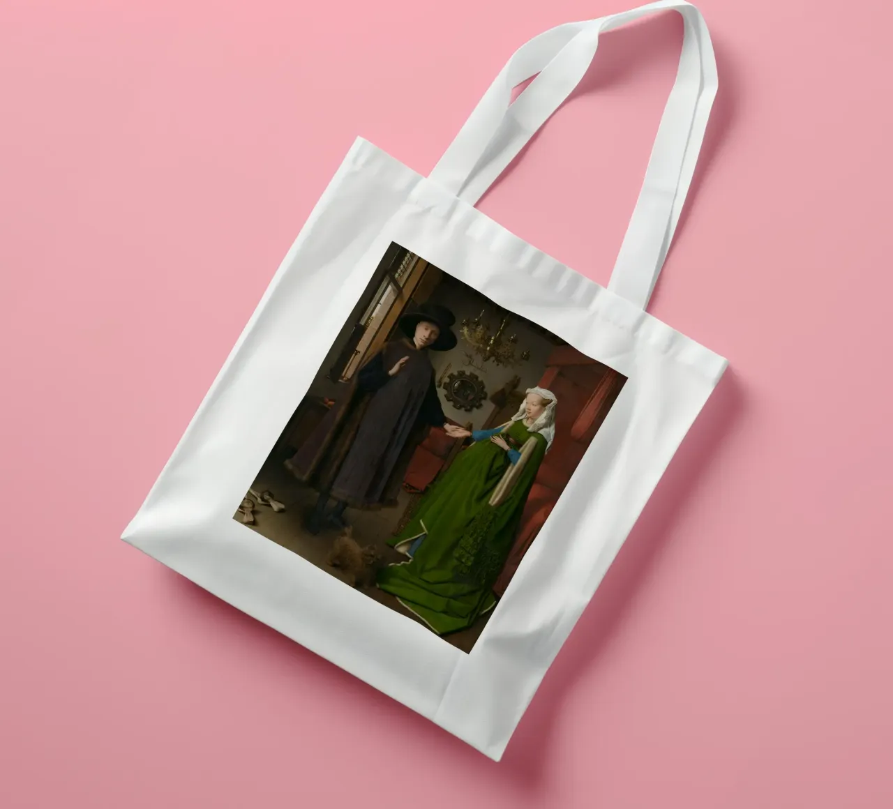Jan van Eyck - The Arnolfini Portrait tote bag by Timeless Artworks