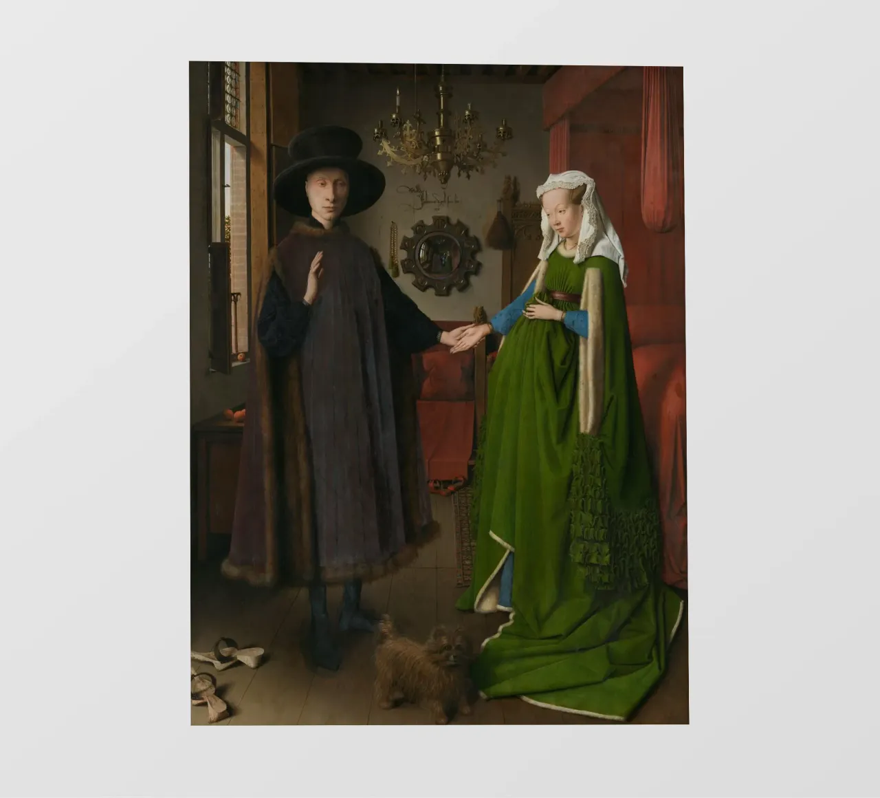 Jan van Eyck - Il ritratto di Arnolfini pellicola backlit da Timeless Artworks