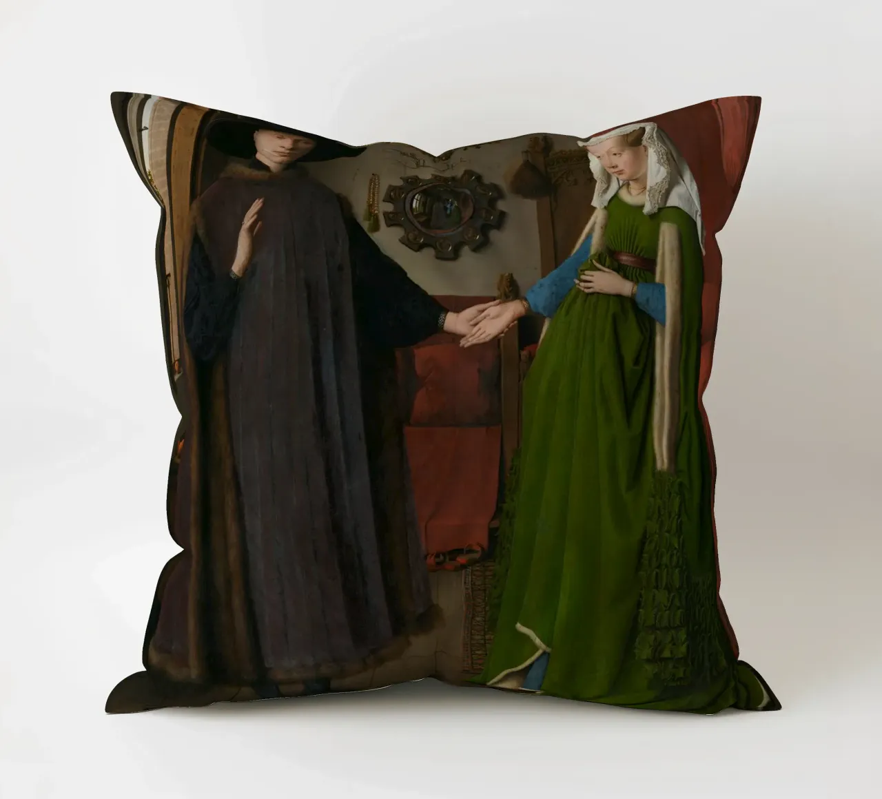 Jan van Eyck - Il ritratto di Arnolfini cuscino da Timeless Artworks