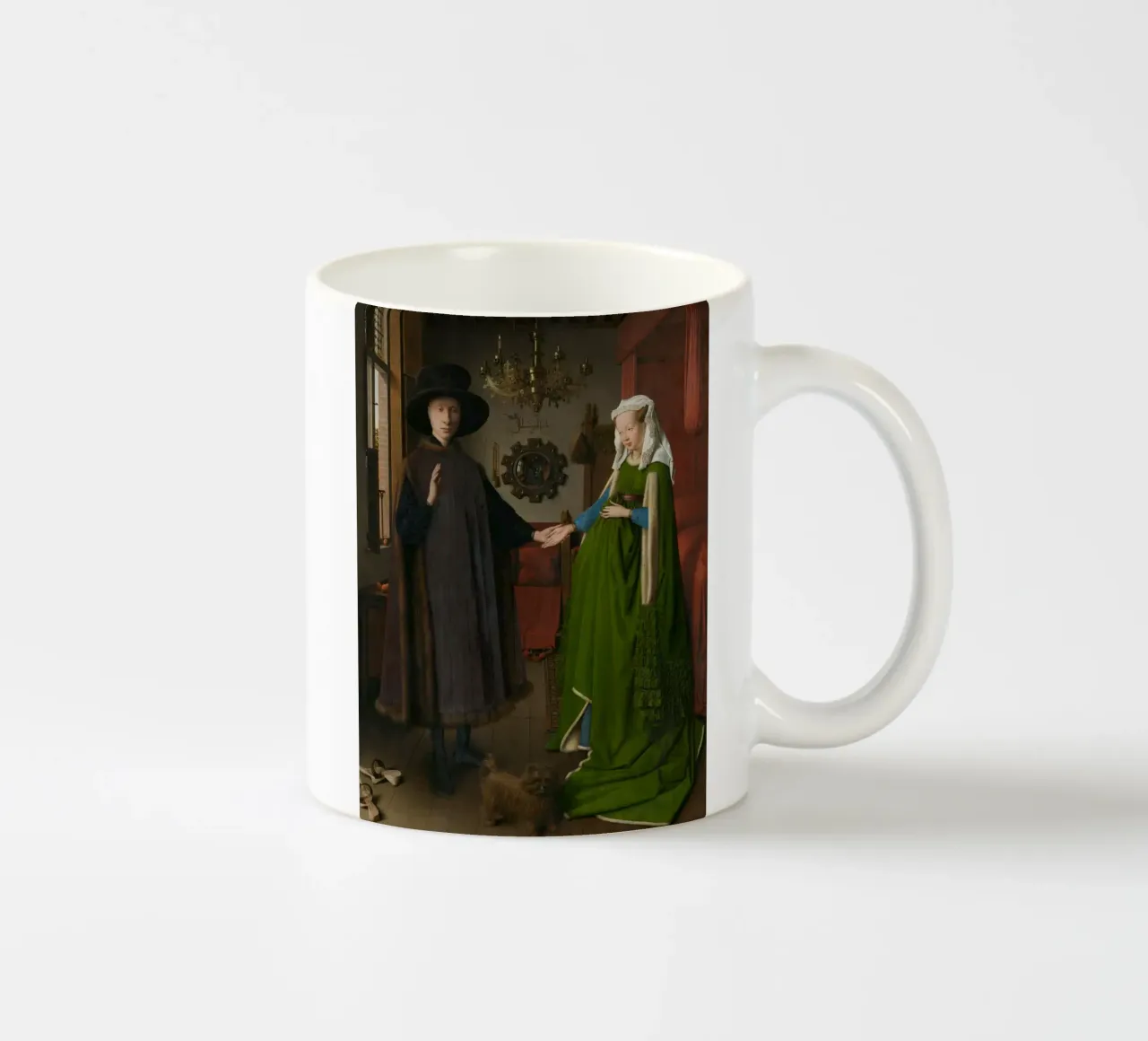 Jan van Eyck - Il ritratto di Arnolfini tazza in ceramica da Timeless Artworks