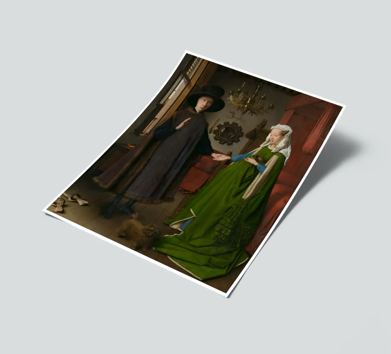 Jan van Eyck - Il ritratto di Arnolfini foglio adesivo da Timeless Artworks