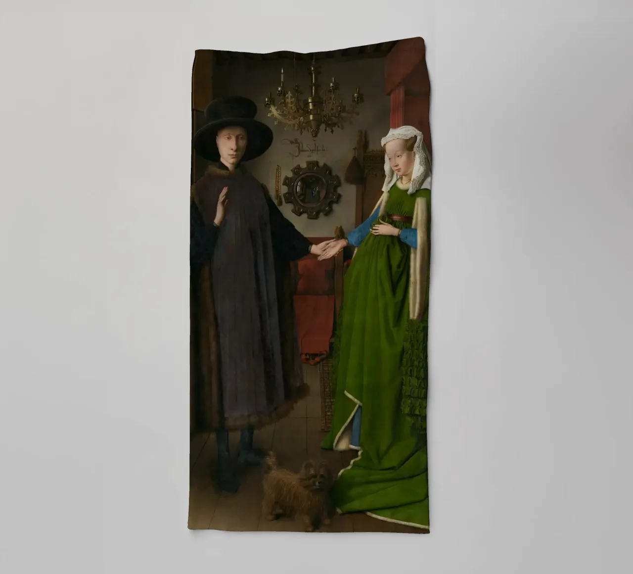 Jan van Eyck - Das Arnolfini-Porträt Handtuch von Timeless Artworks