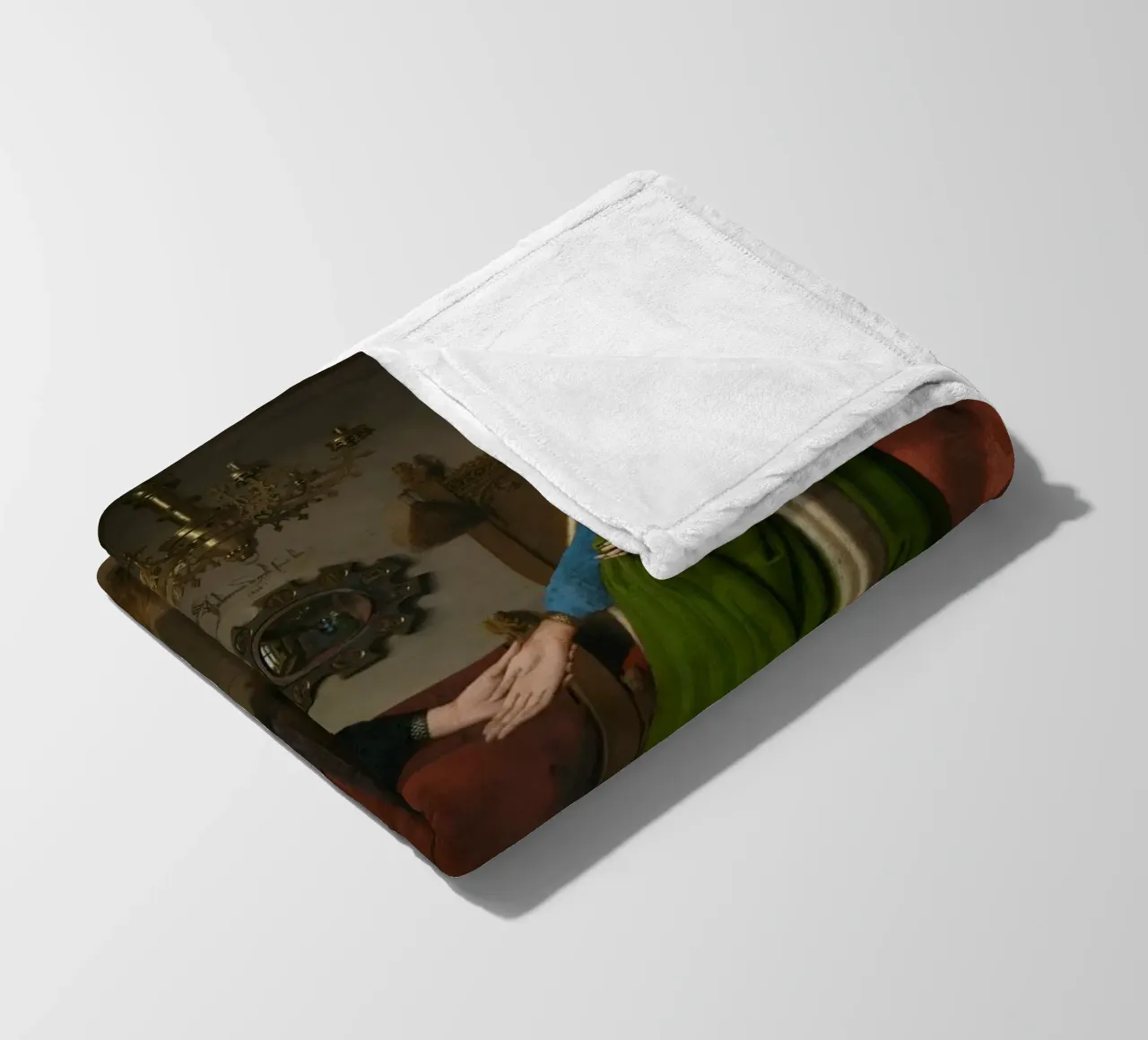Jan van Eyck - Il ritratto di Arnolfini coperta in pile da Timeless Artworks