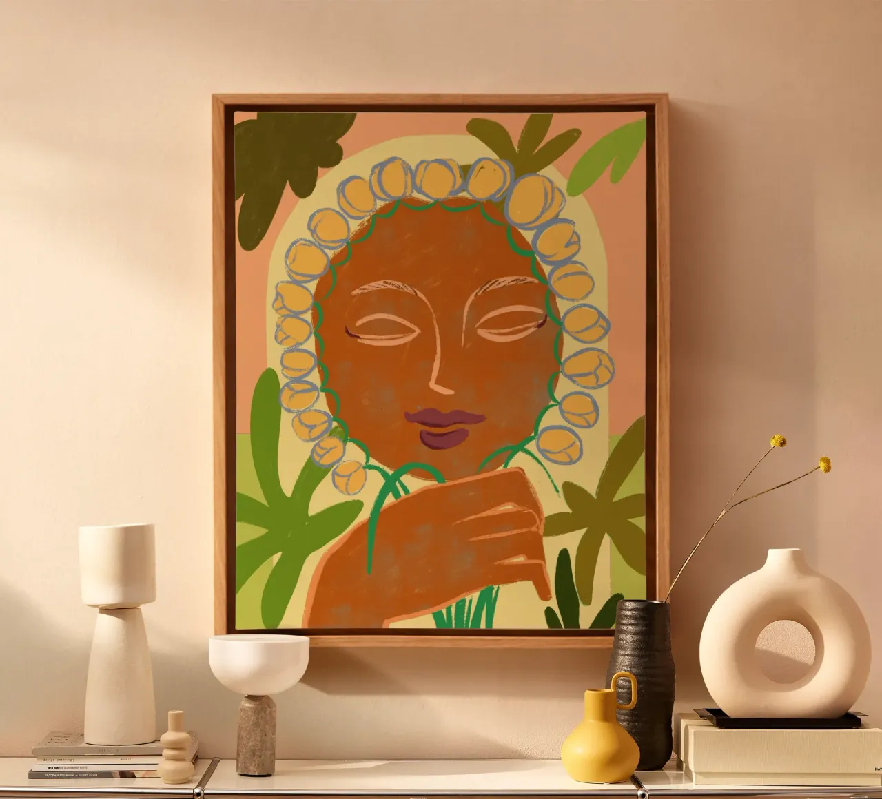 Crescere bene tela con Cornice a cassetta da Arty Guava