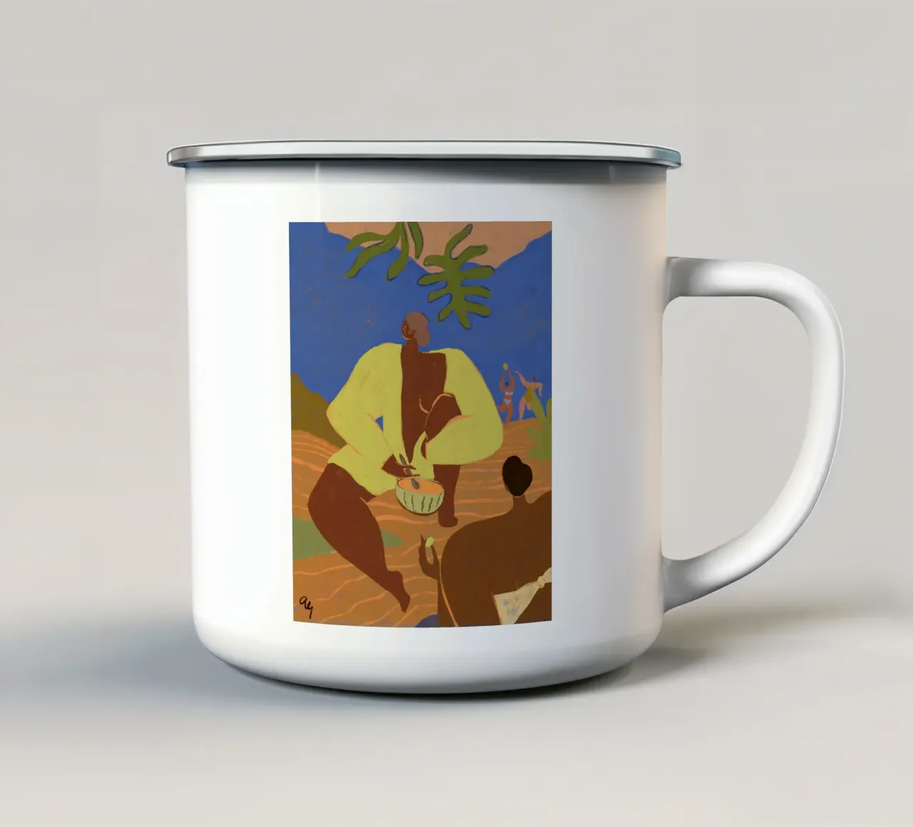 Il suo melone tazza in smalto da Arty Guava
