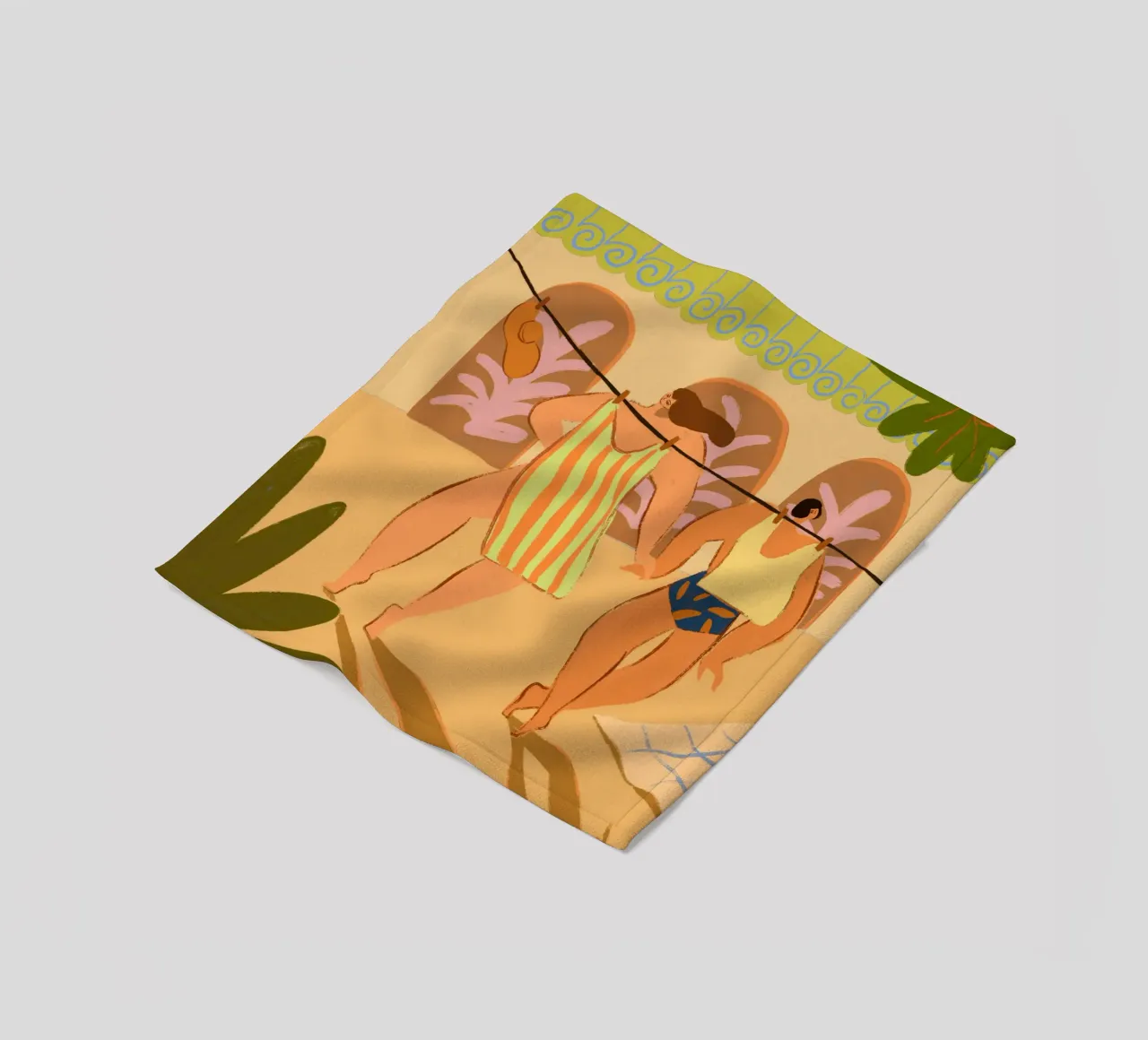 Laundry Day fleece blanket by Arty Guava