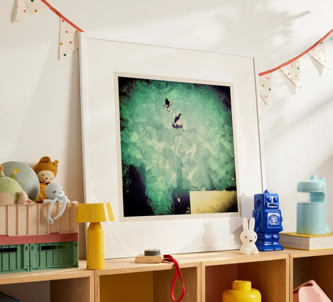Bridging the Gap poster con telaio in legno da Ballack Art House
