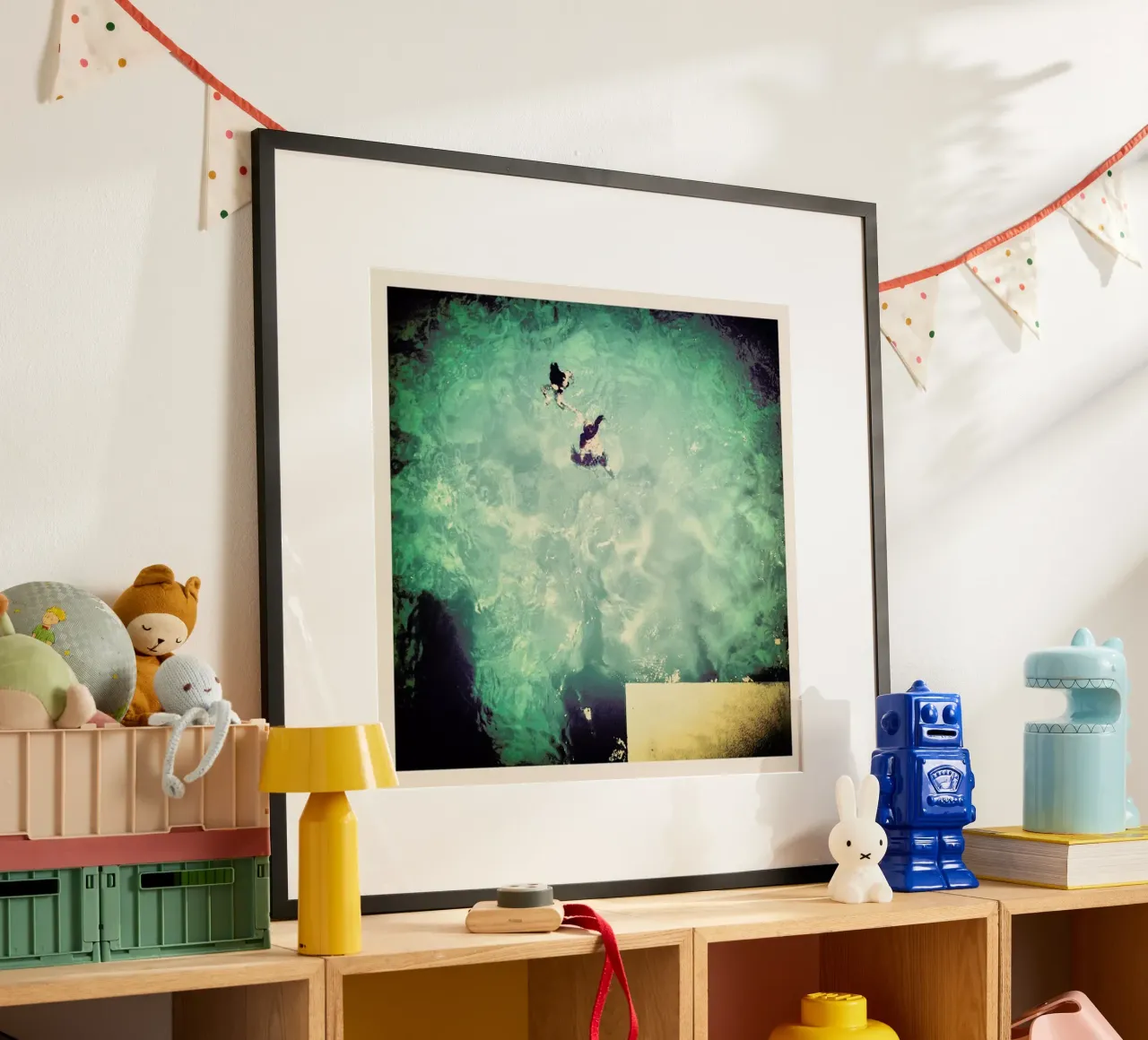 Bridging the Gap poster con telaio in legno da Ballack Art House