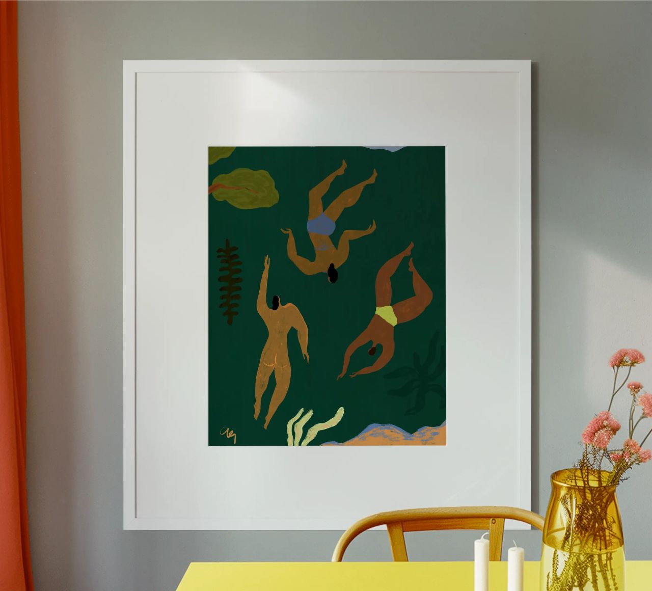 Verloren in Grün Poster von Arty Guava