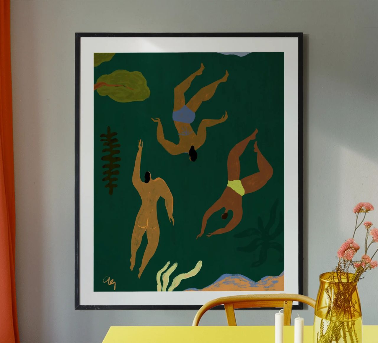 Verloren in Grün Poster von Arty Guava