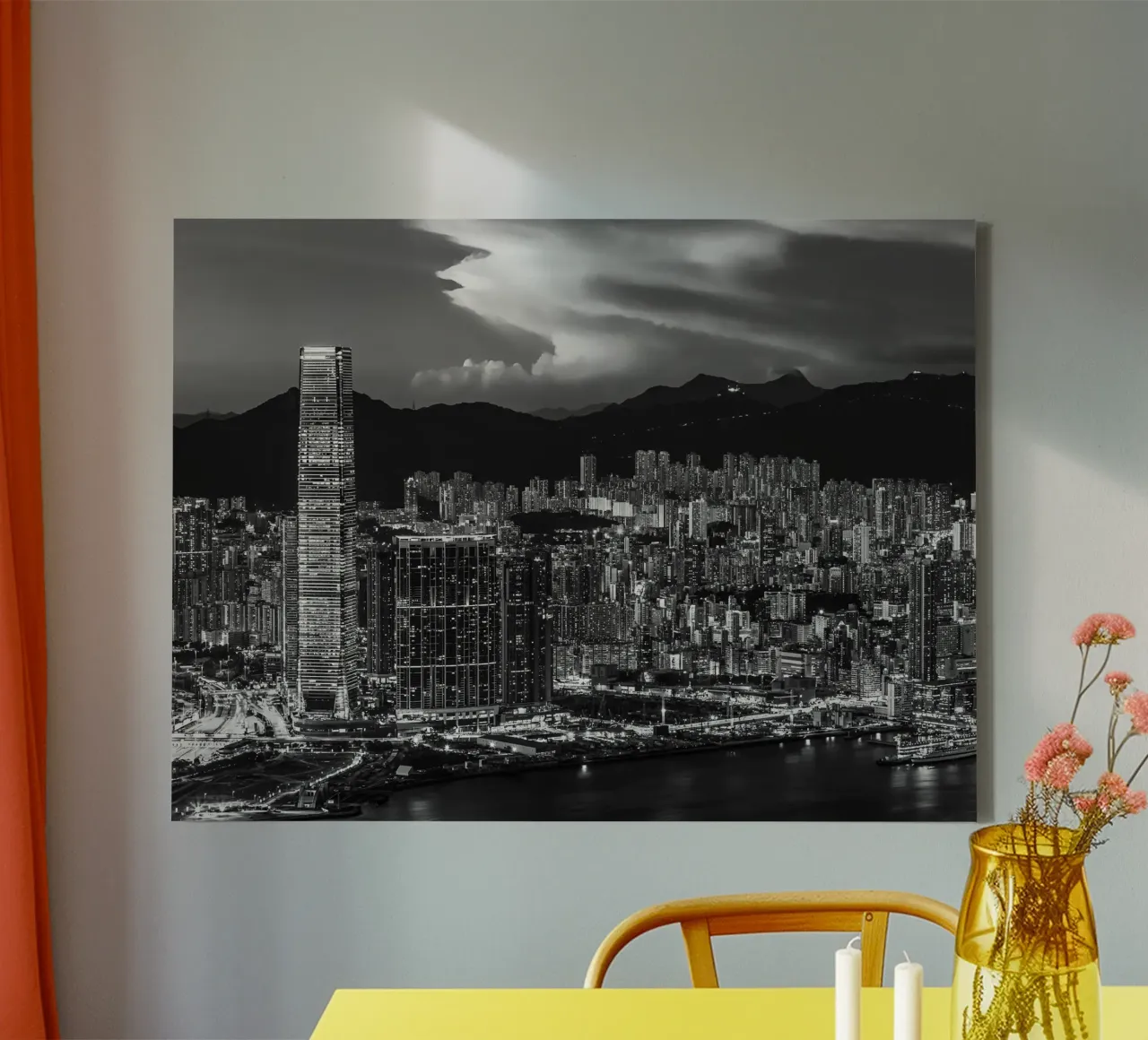 HONG KONG 38 tela con Cornice a cassetta da Tom Uhlenberg