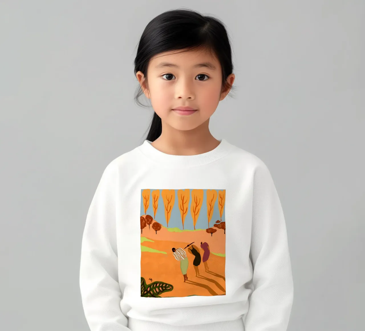 Tre sorelle felpa bambino da Arty Guava