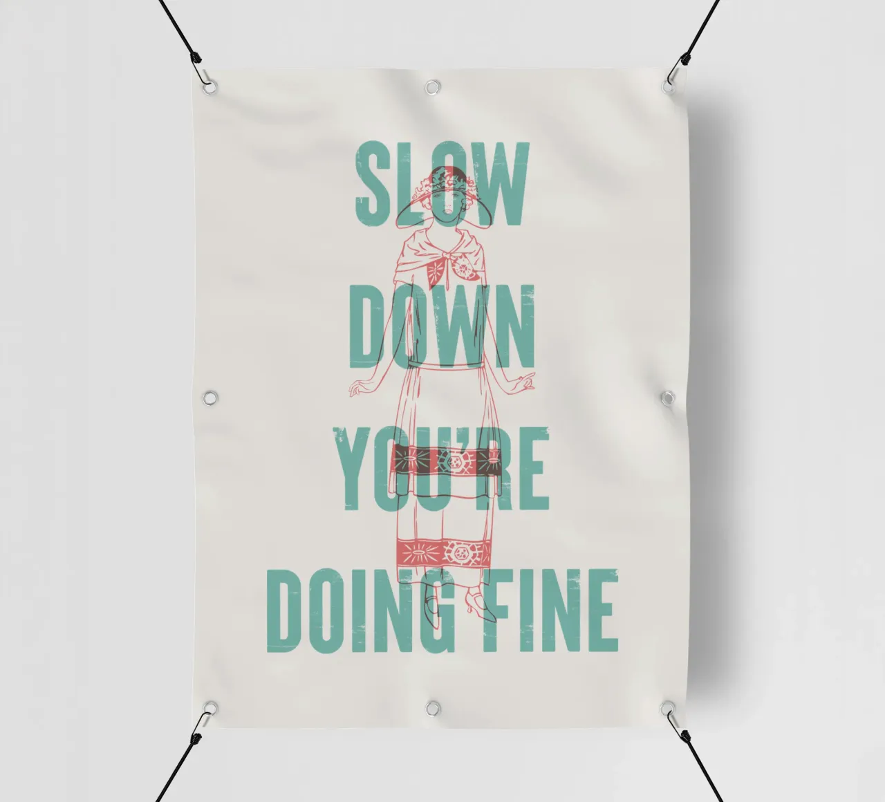 Rallenta, stai andando bene telo in pvc da Vintagrafica