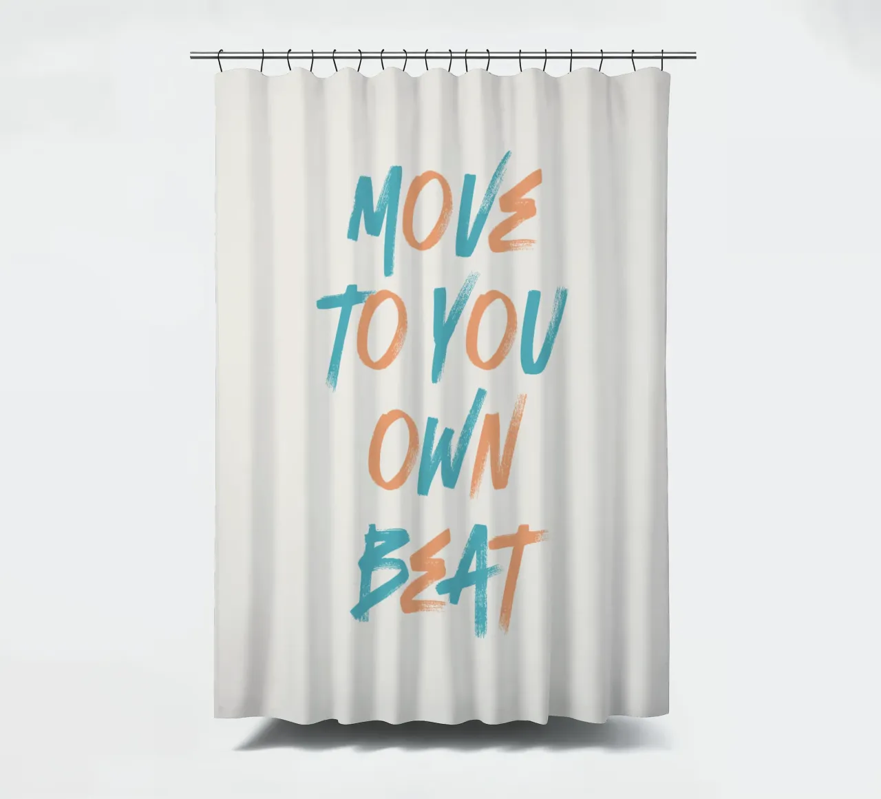 Move To Your Own Beat shower curtain by Vintagrafica