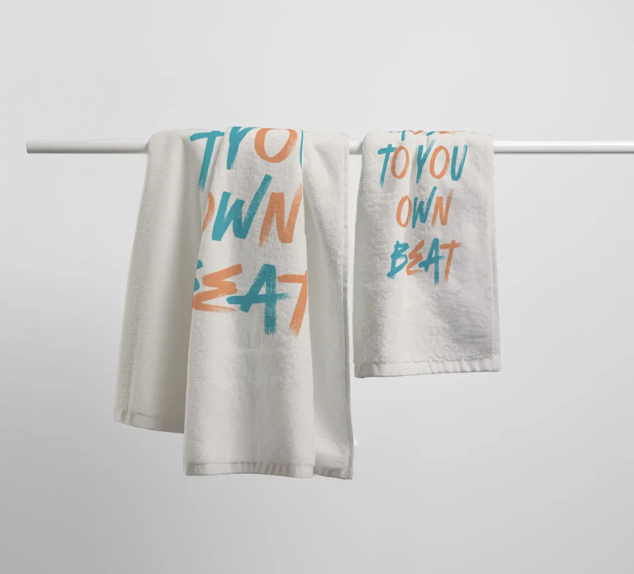 Move To Your Own Beat towel by Vintagrafica