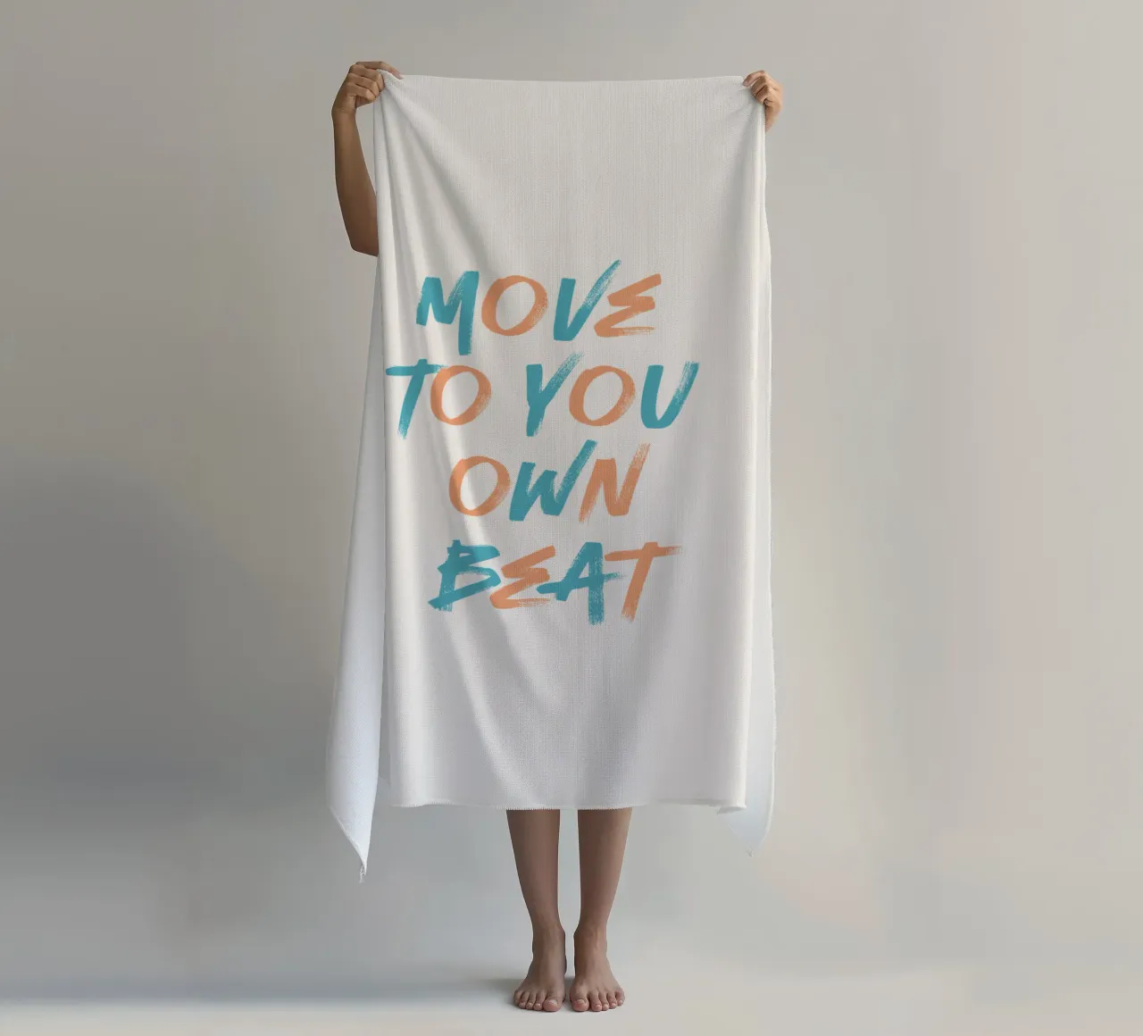 Move To Your Own Beat beach towel by Vintagrafica