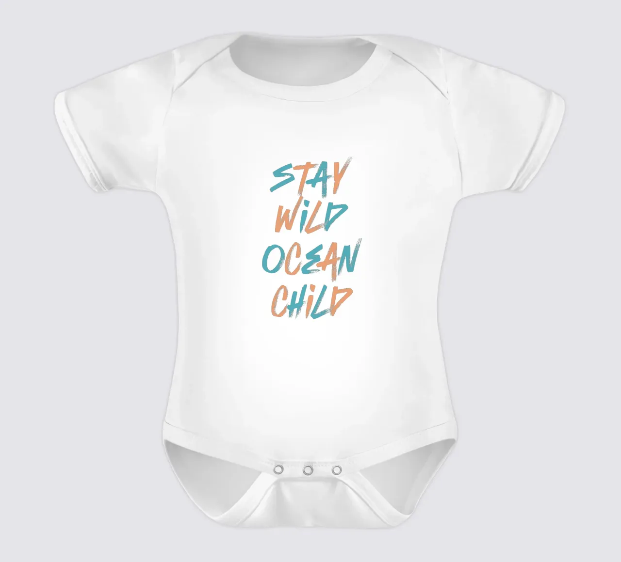 Stay Wild Ocean Child body neonato maniche corte da Vintagrafica