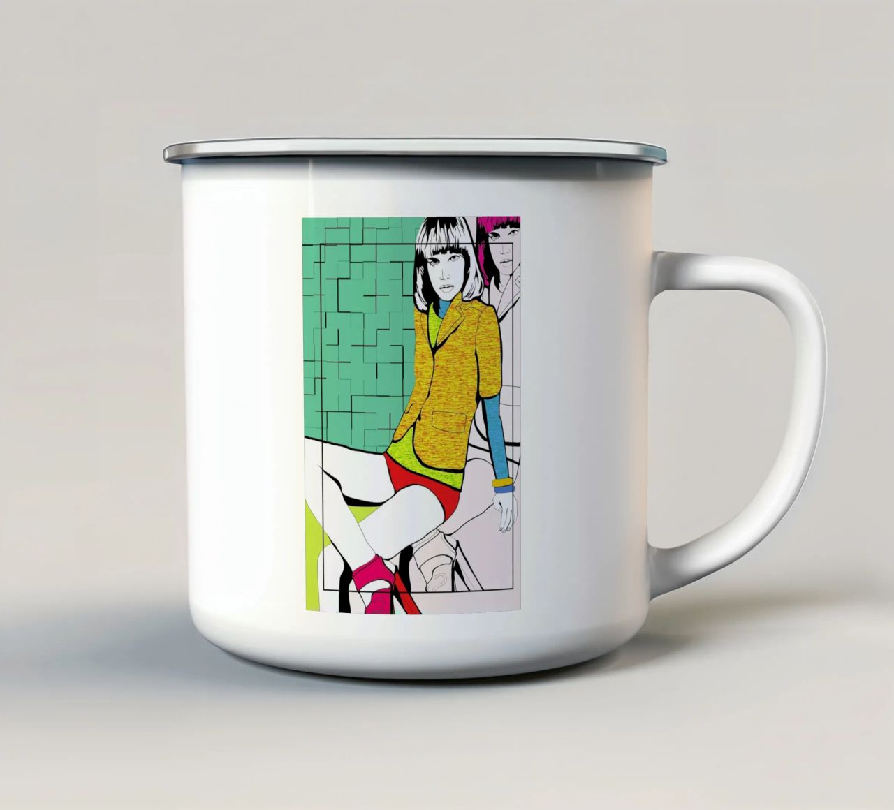 Pop 4 tazza in smalto da Marcell Naubert