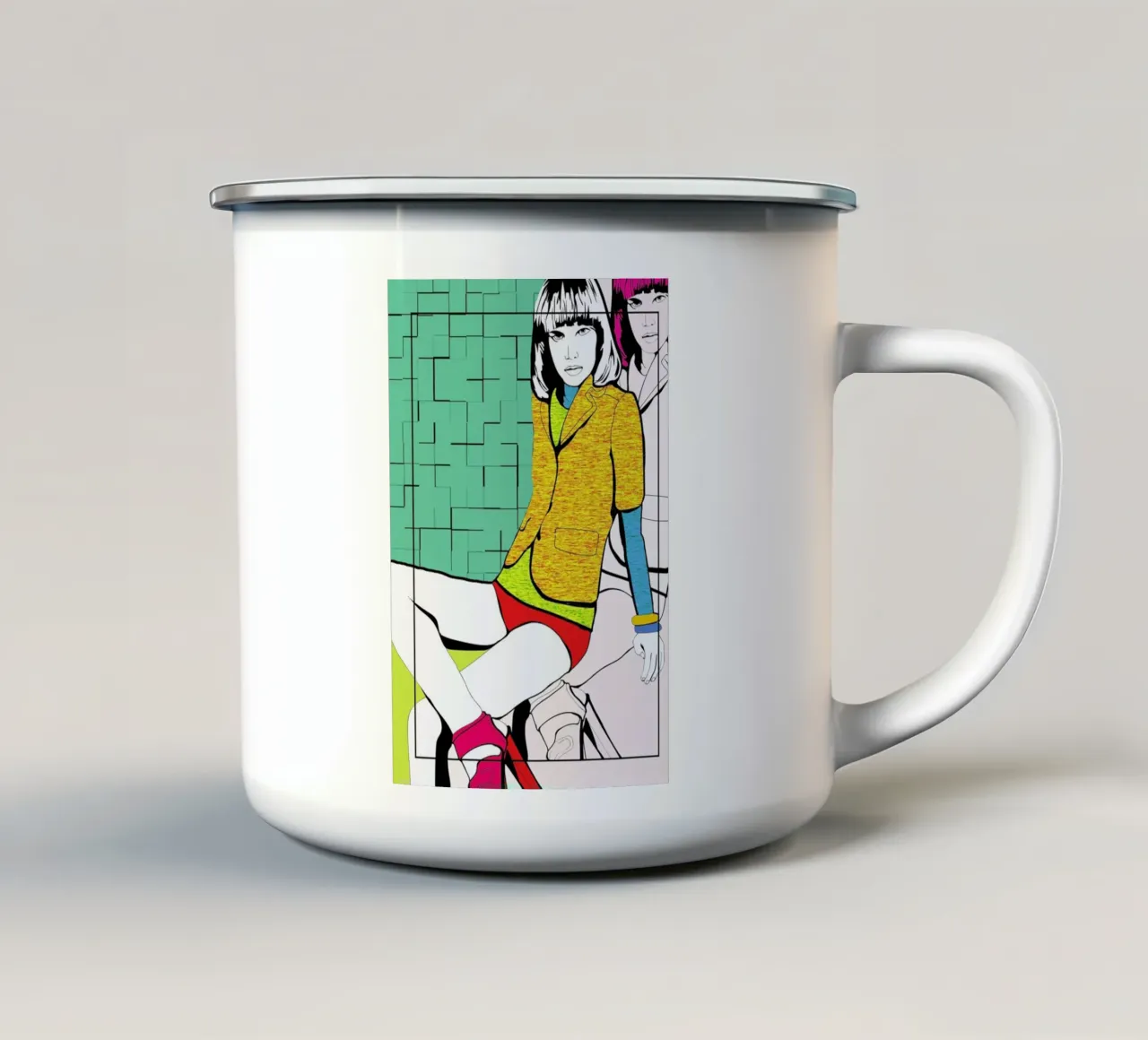 Pop 4 taza de esmalte de Marcell Naubert