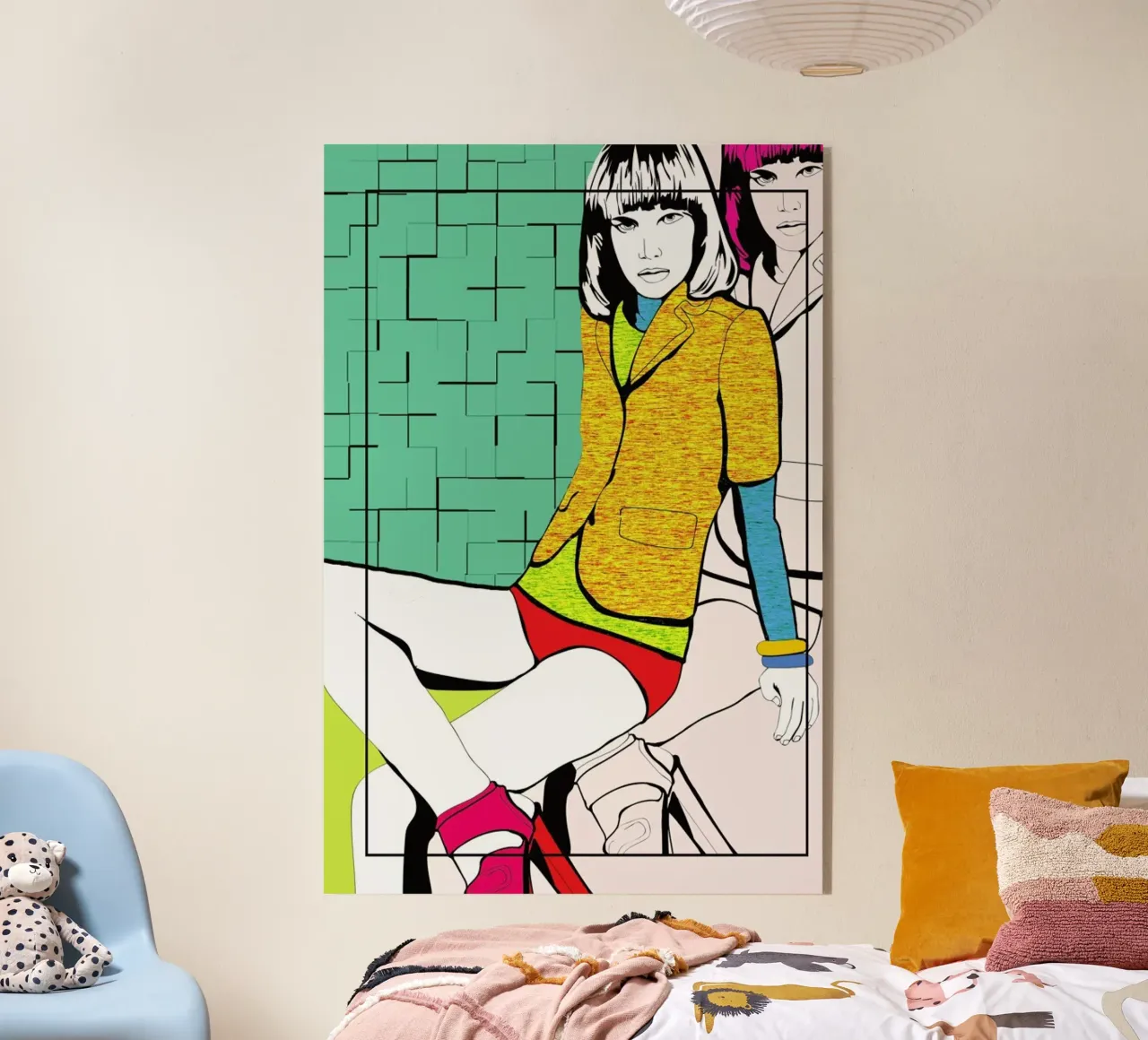 Pop 4 acryl van Marcell Naubert