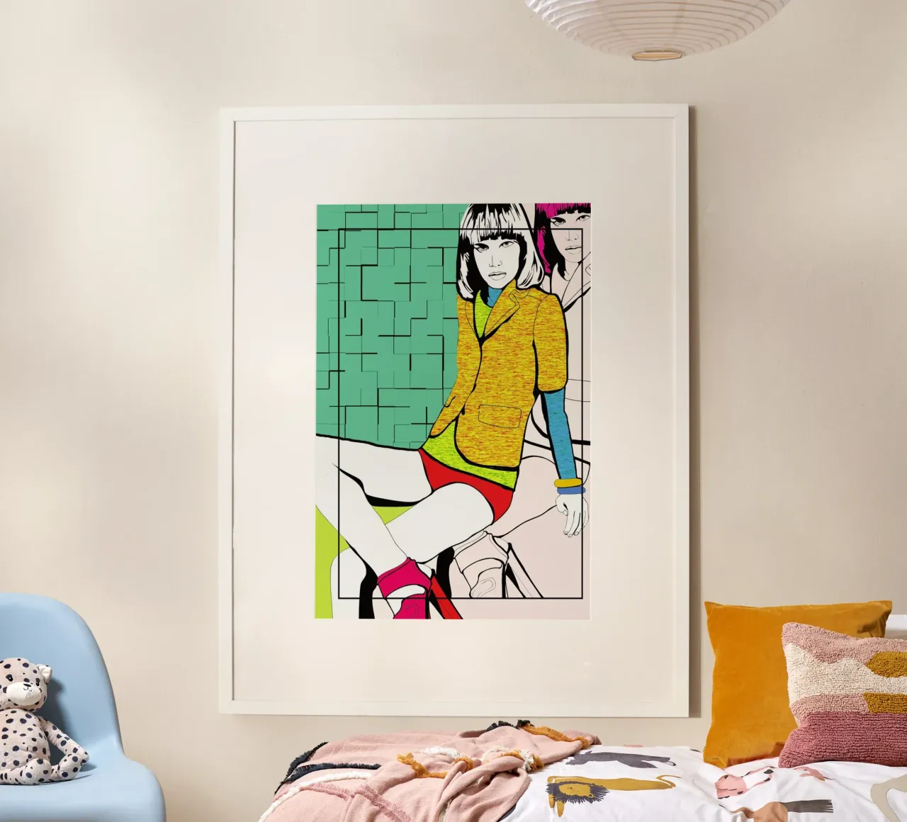 Pop 4 poster con telaio in legno da Marcell Naubert