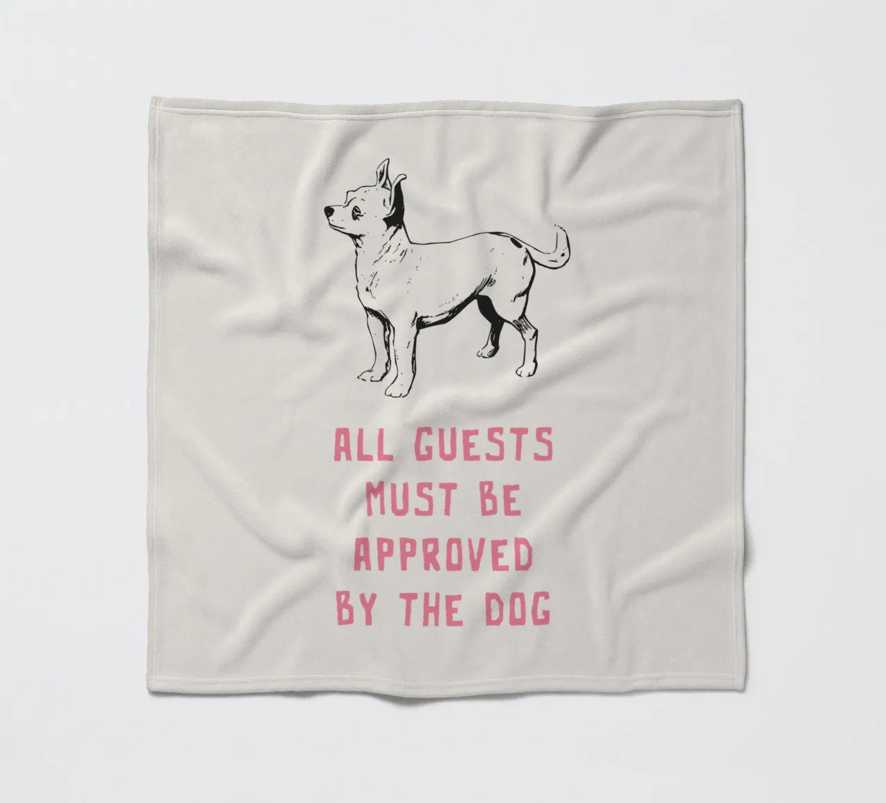 Tutti gli ospiti devono essere approvati dal cane coperta in pile da Vintagrafica