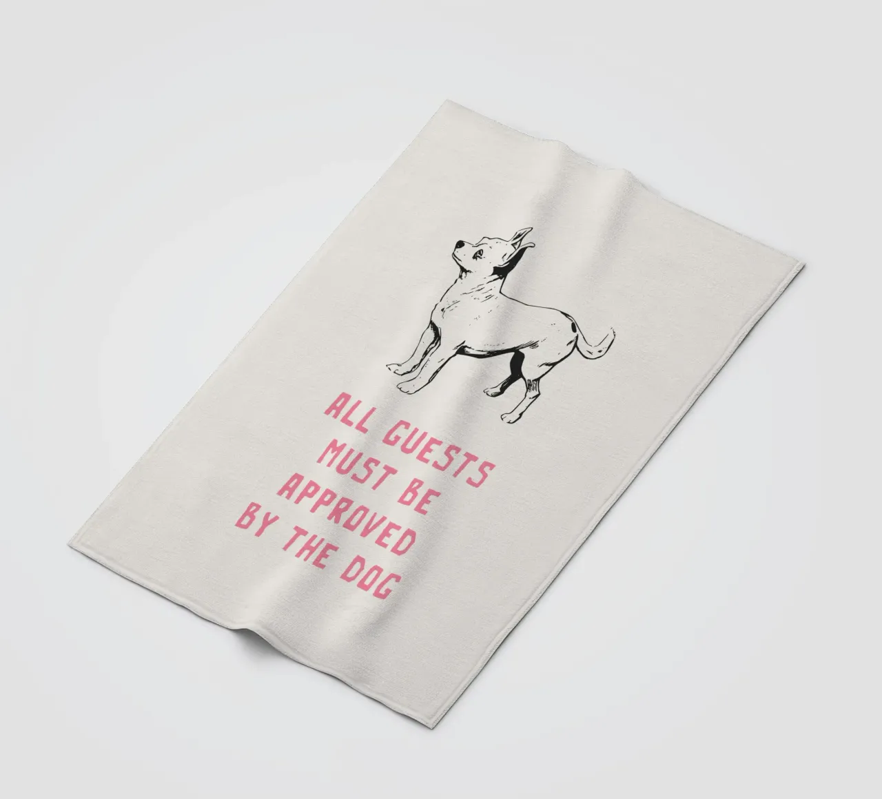 Tutti gli ospiti devono essere approvati dal cane coperta in pile da Vintagrafica