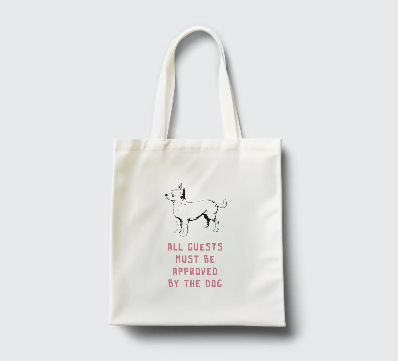 Tutti gli ospiti devono essere approvati dal cane borsa in juta da Vintagrafica