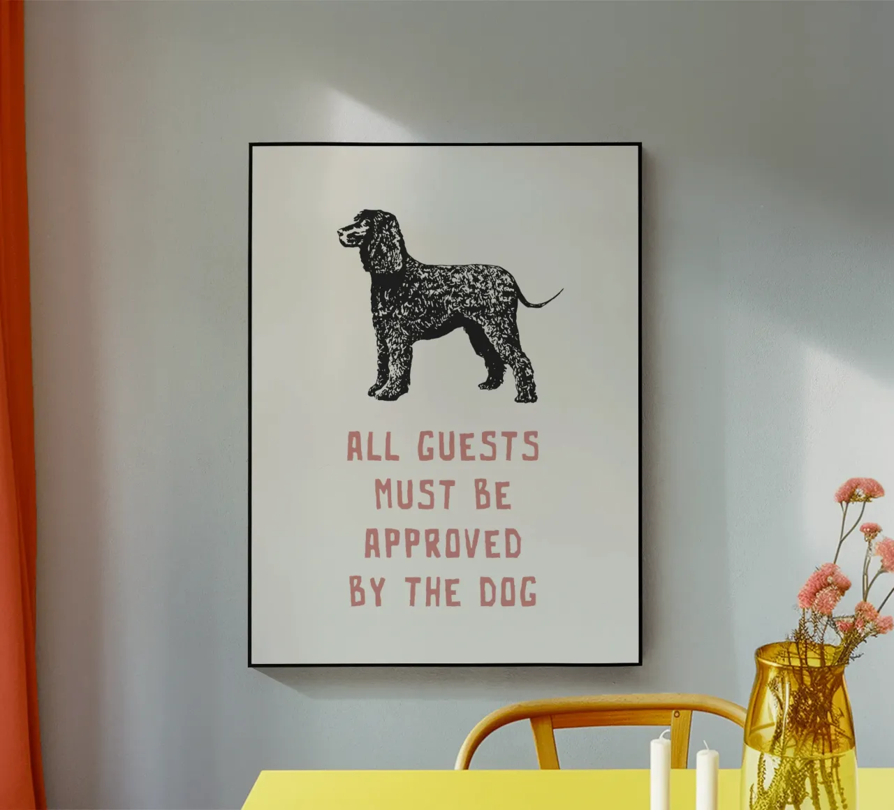 Tutti gli ospiti devono essere approvati dal cane plexiglass da Vintagrafica