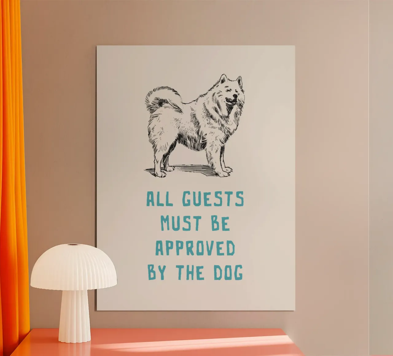 Tutti gli ospiti devono essere approvati dal cane carta hahnemühle da Vintagrafica