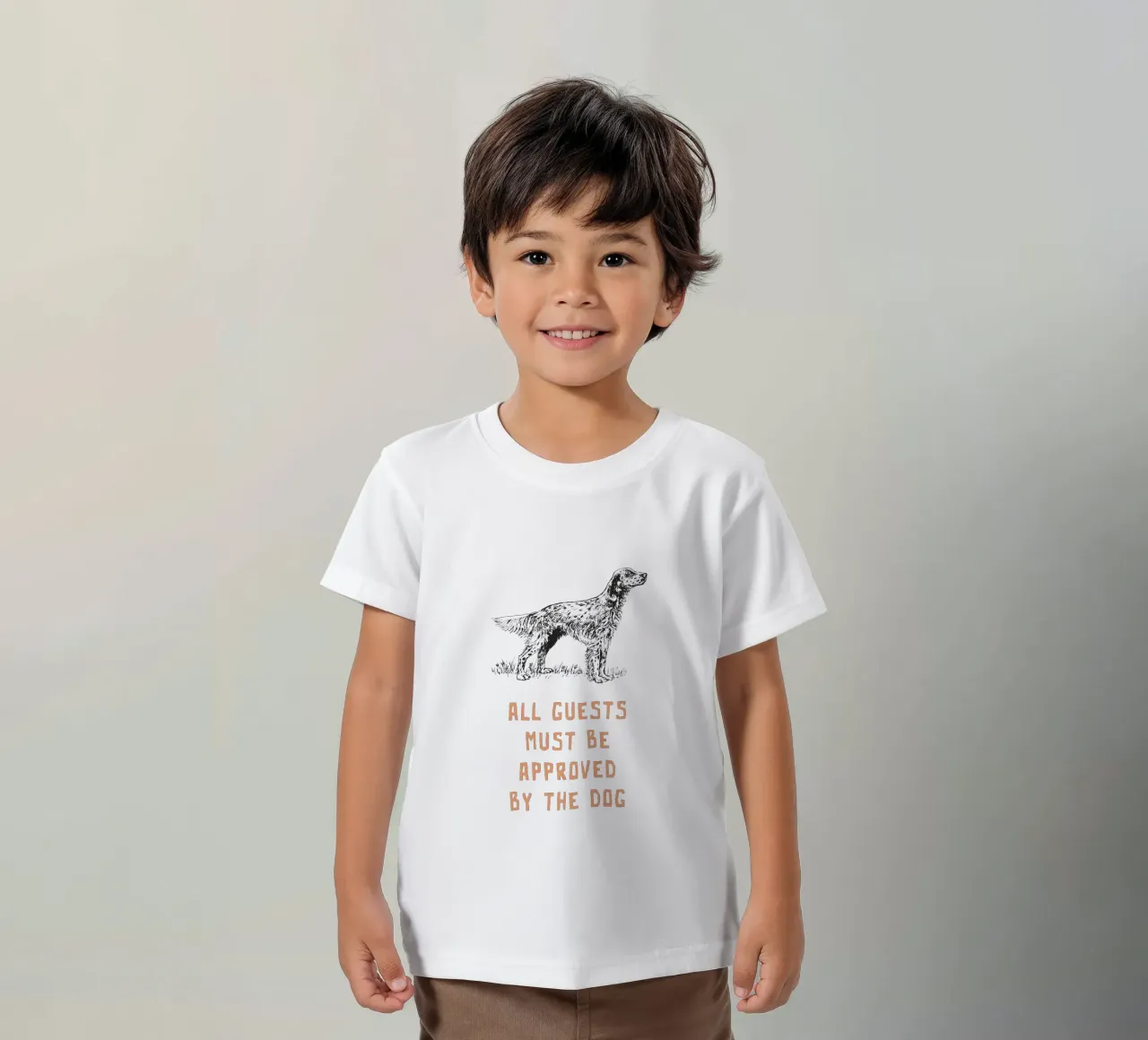 Tutti gli ospiti devono essere approvati dal cane t-shirt bambini da Vintagrafica