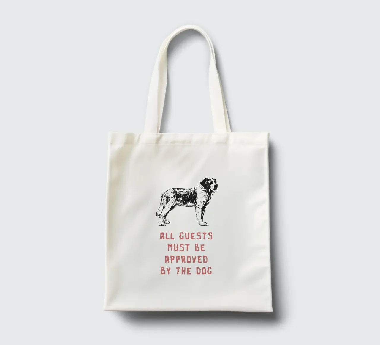 Tutti gli ospiti devono essere approvati dal cane borsa in juta da Vintagrafica
