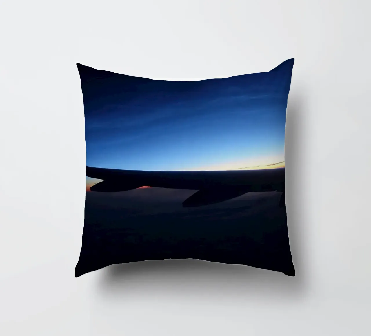 Sunset from the sky decorative cushion by Massimo Frascogna