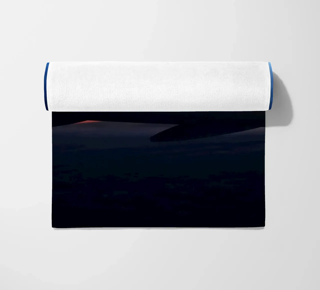 Sunset from the sky beach towel by Massimo Frascogna