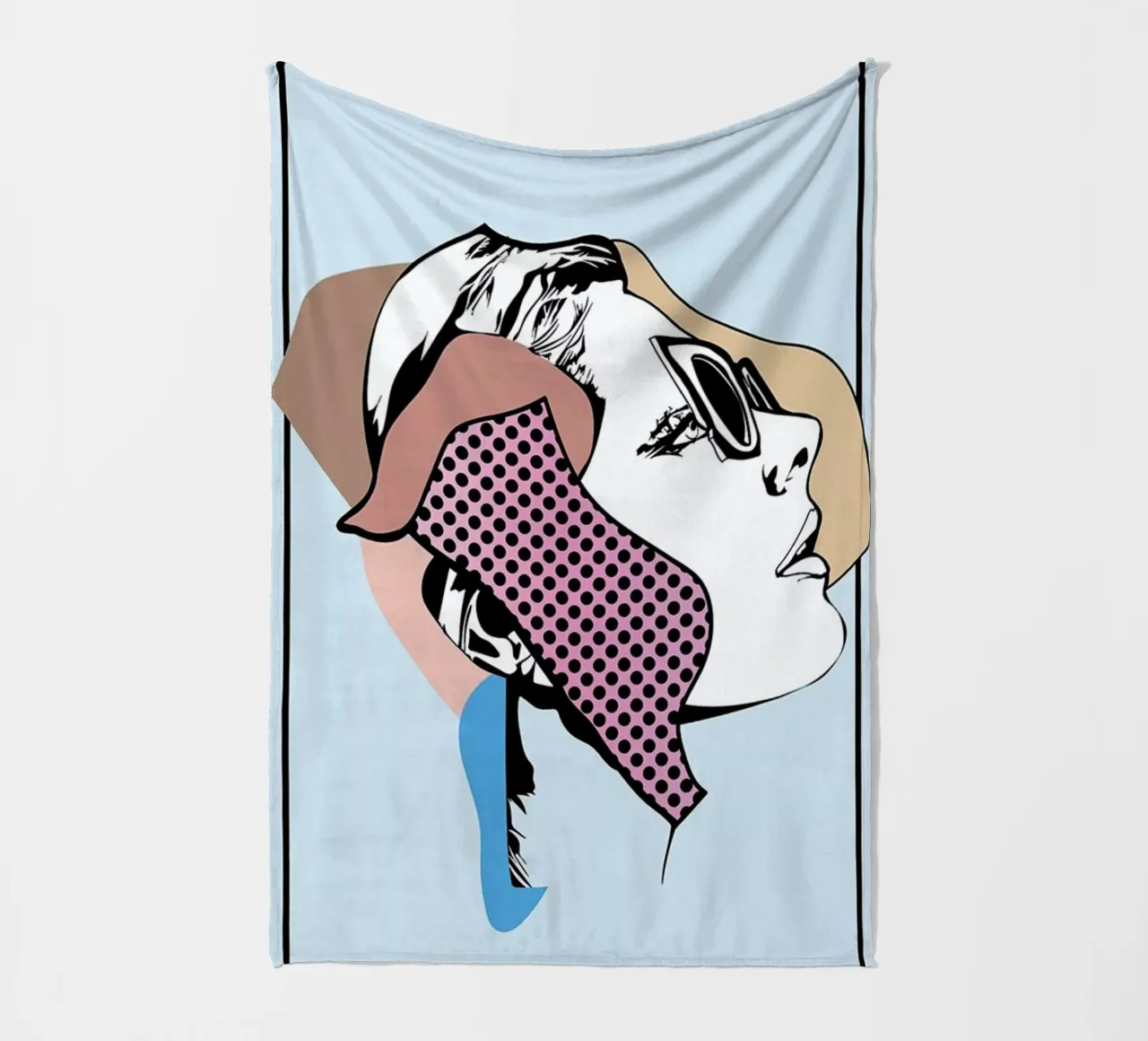 Collaging 1 Fleecedecke von Marcell Naubert