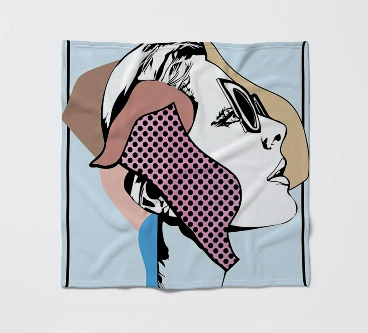 Collaging 1 Fleecedecke von Marcell Naubert