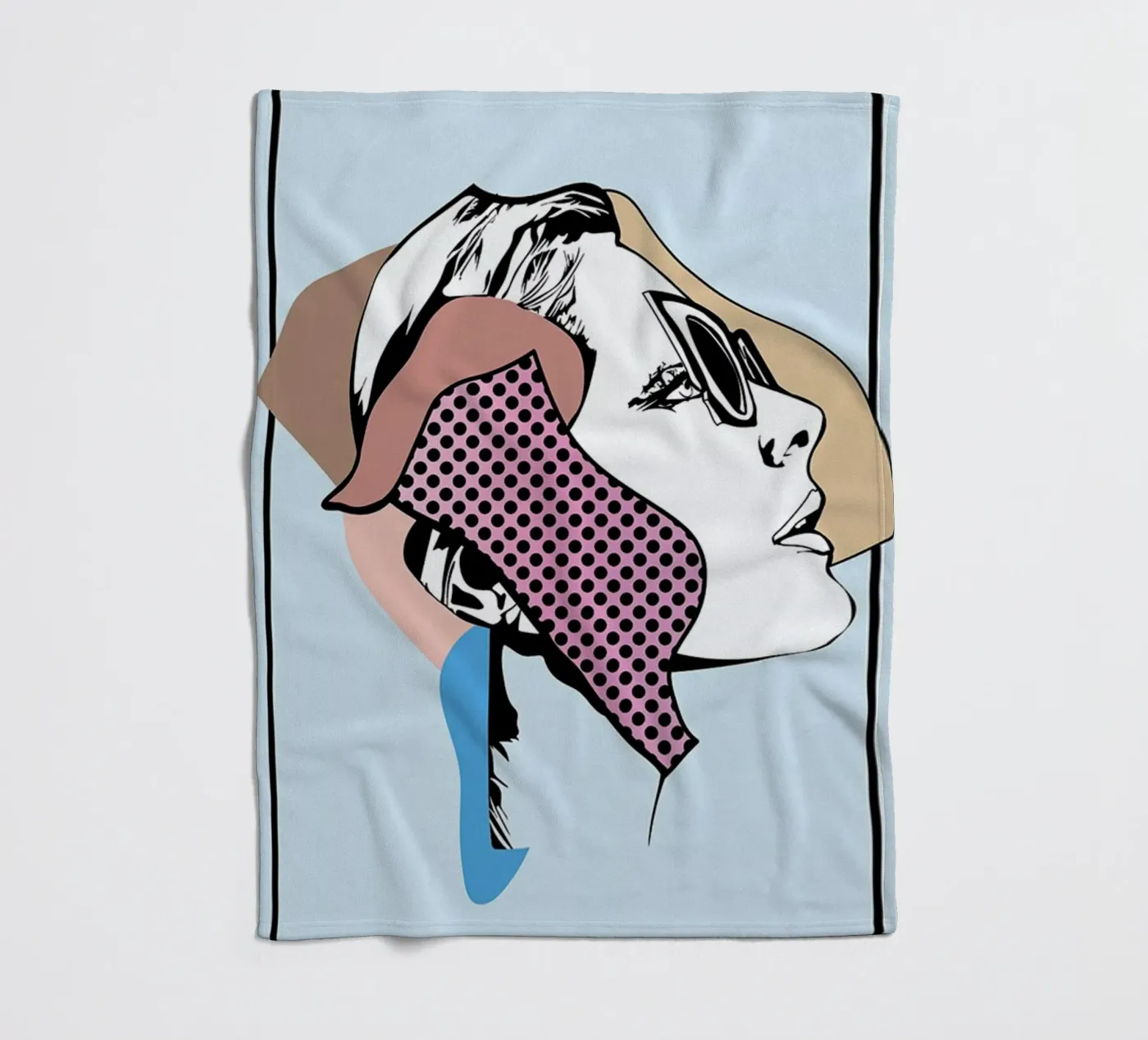 Collaging 1 Fleecedecke von Marcell Naubert