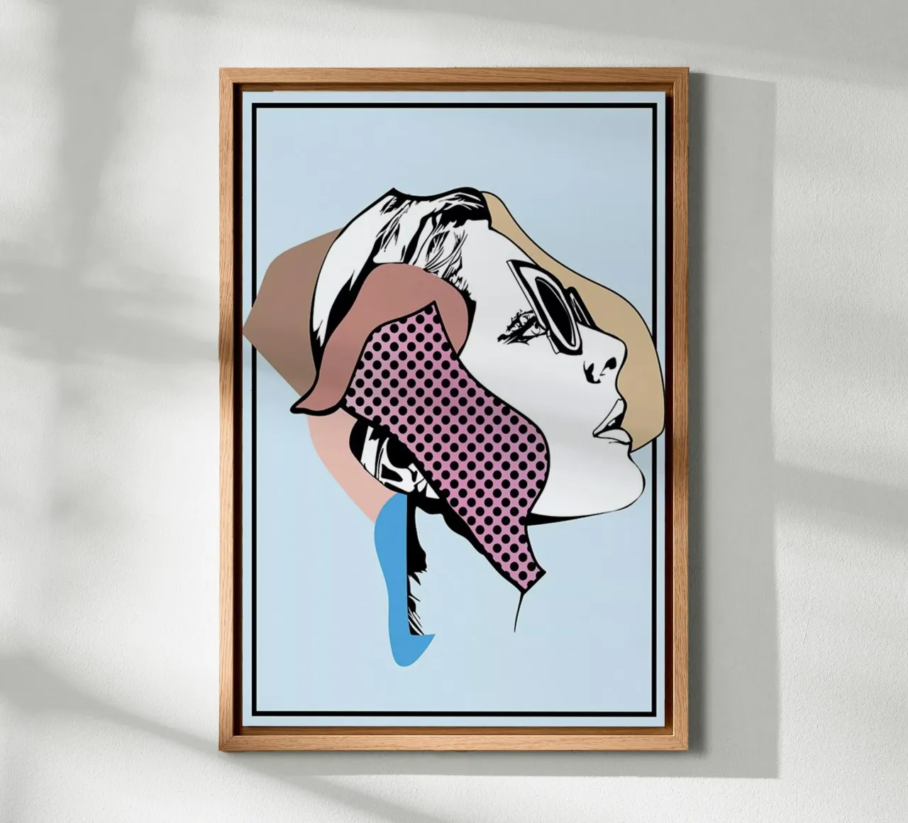 Collaging 1 tela con Cornice a cassetta da Marcell Naubert